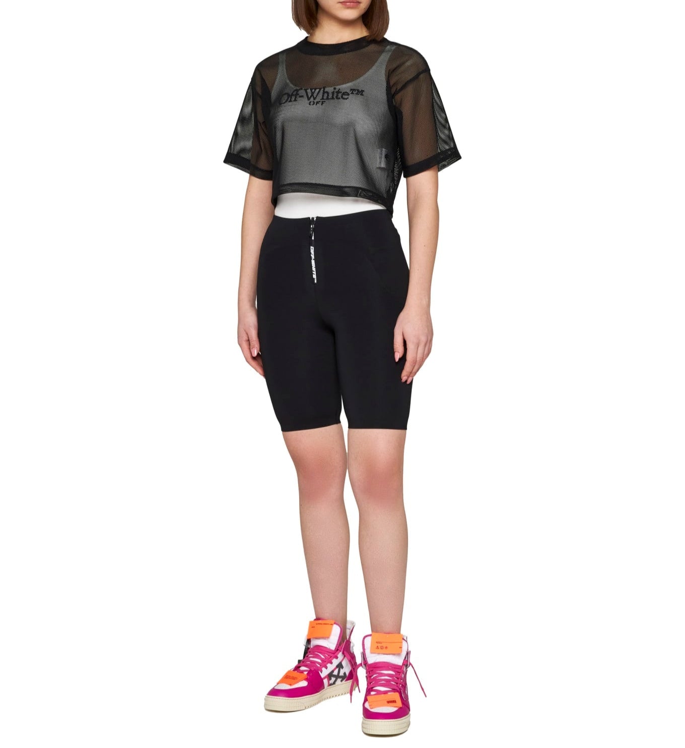 OFF-WHITE ZIP LOGO CYCLING SHORTS - BEYMEN