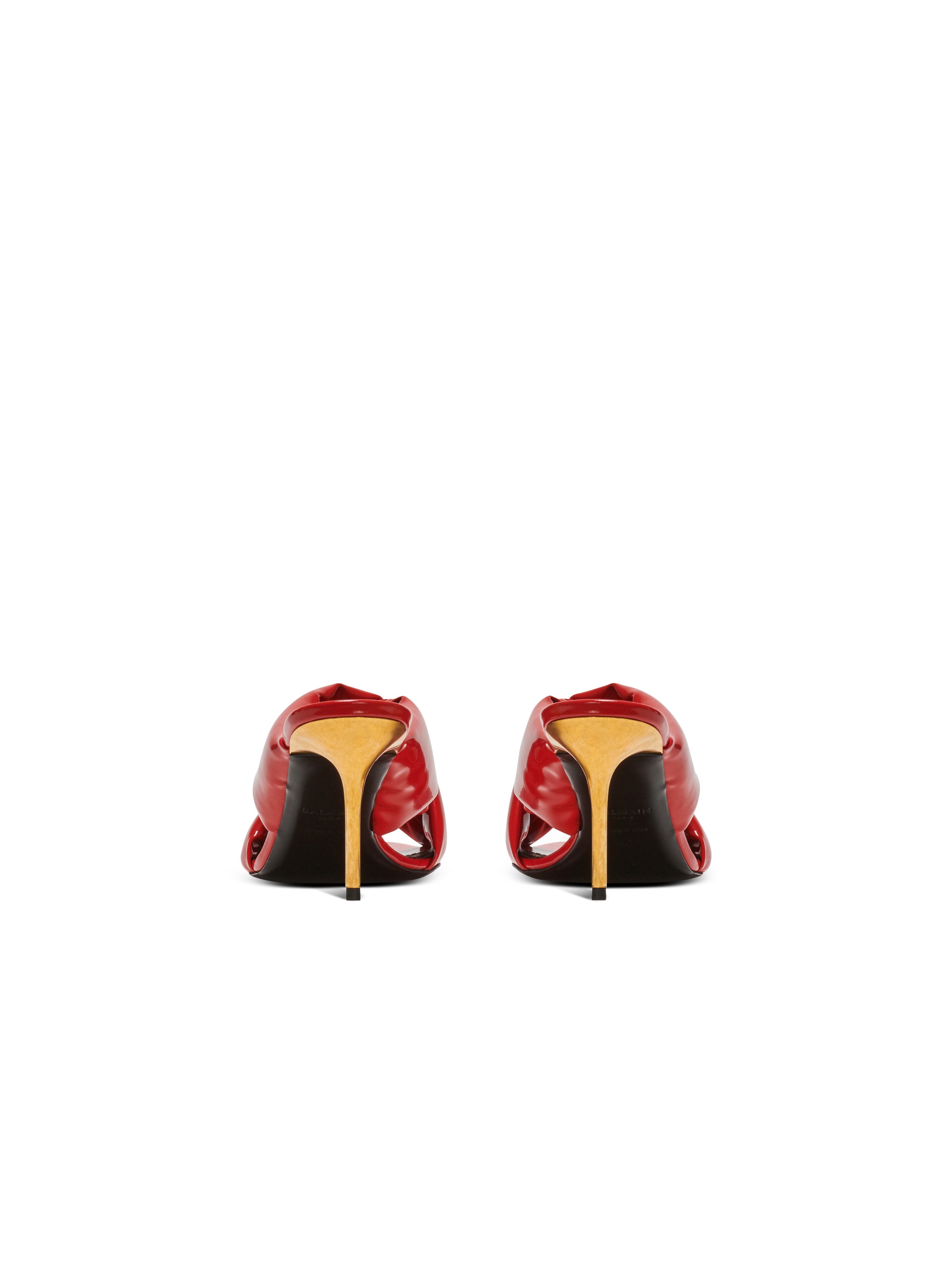 BALMAIN MULE UMA-PATENT LEATHER - BEYMEN