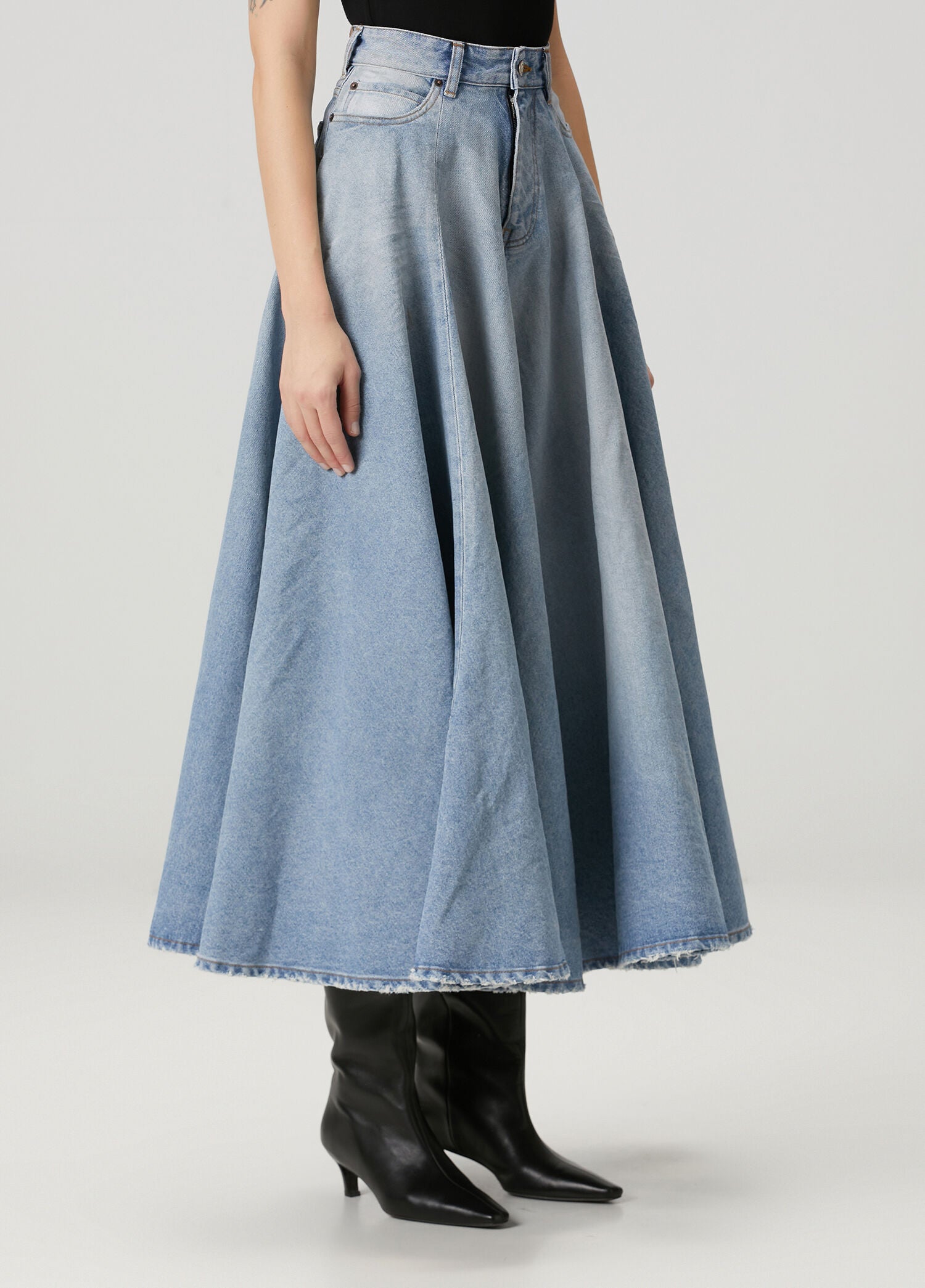 BALENCIAGA GODET MAXI SKIRT - BEYMEN