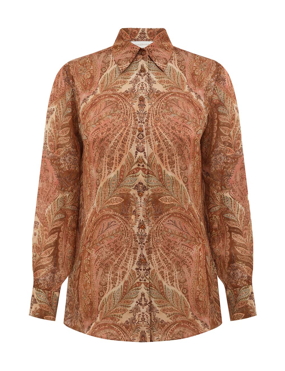 ZIMMERMAN HYPNOTIC SATIN SHIRT - BEYMEN