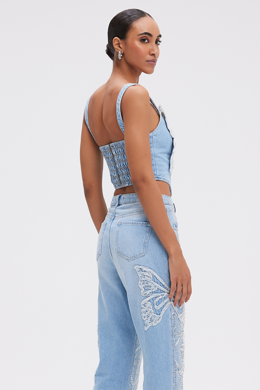 PATBO COELHO DENIM TOP - BEYMEN