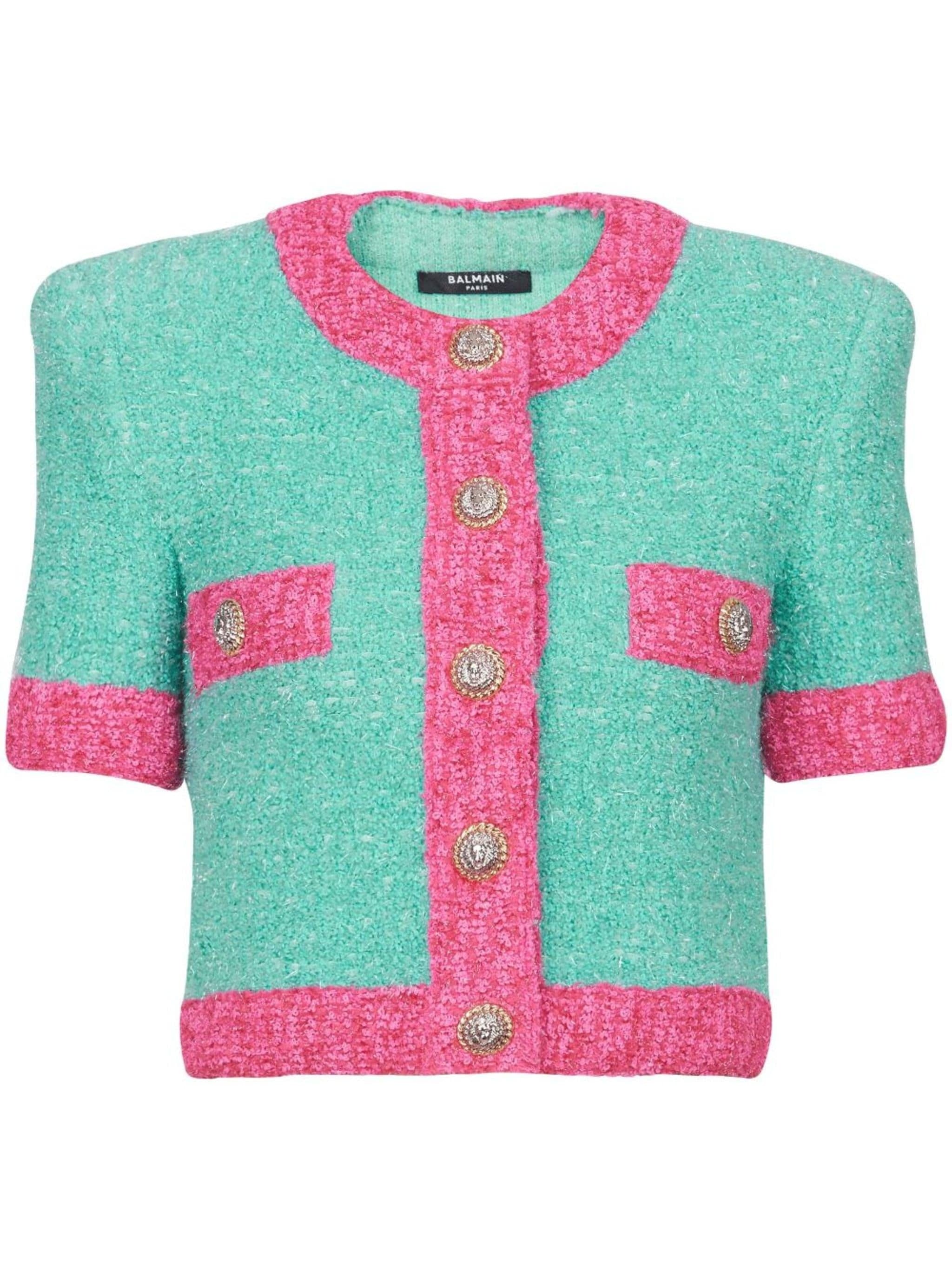 BALMAIN BUTTONED SHORT KNIT CARDIGAN - BEYMEN