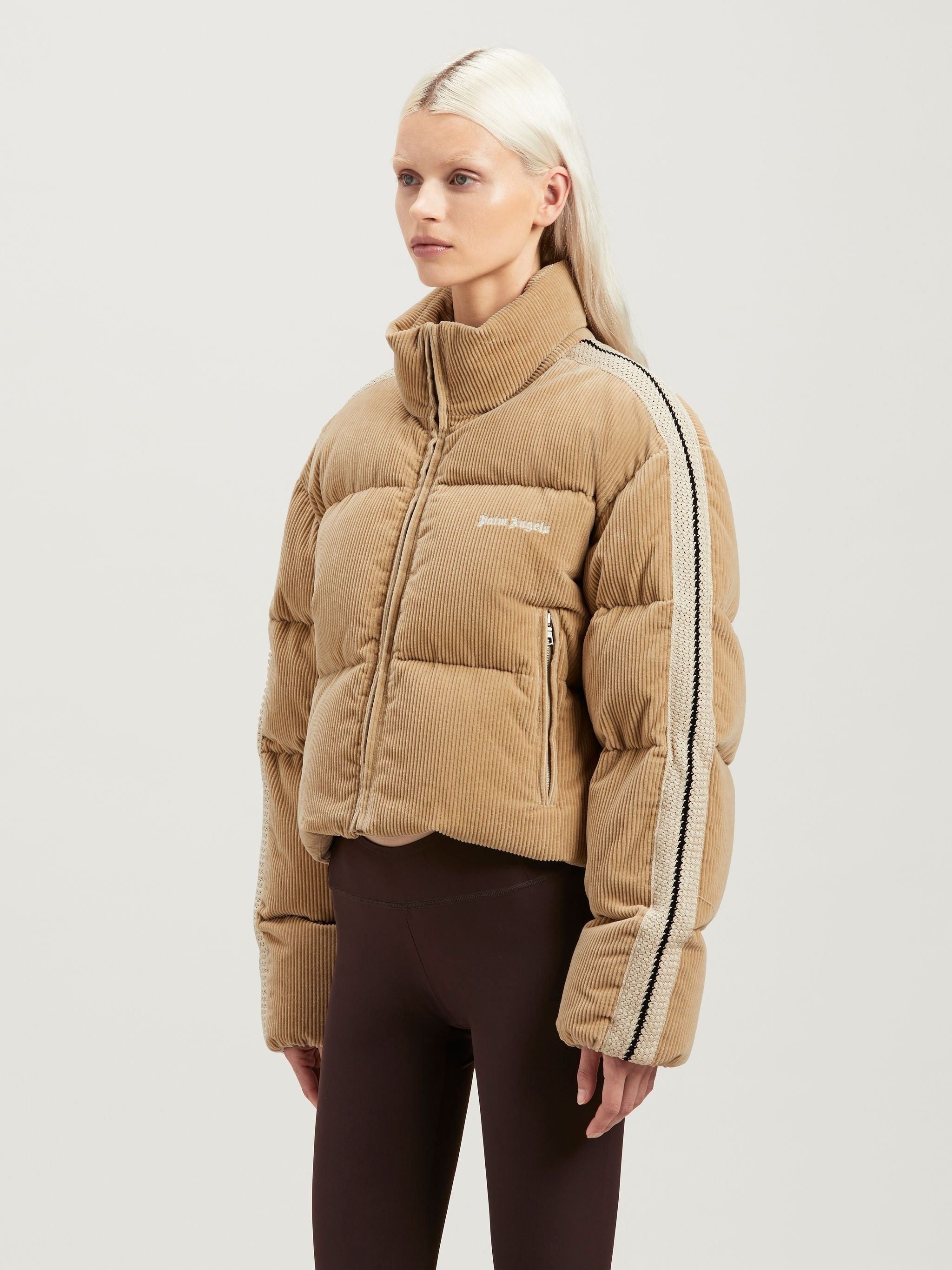 PALM ANGELS CORDUROY CROP DOWN JACKET - BEYMEN