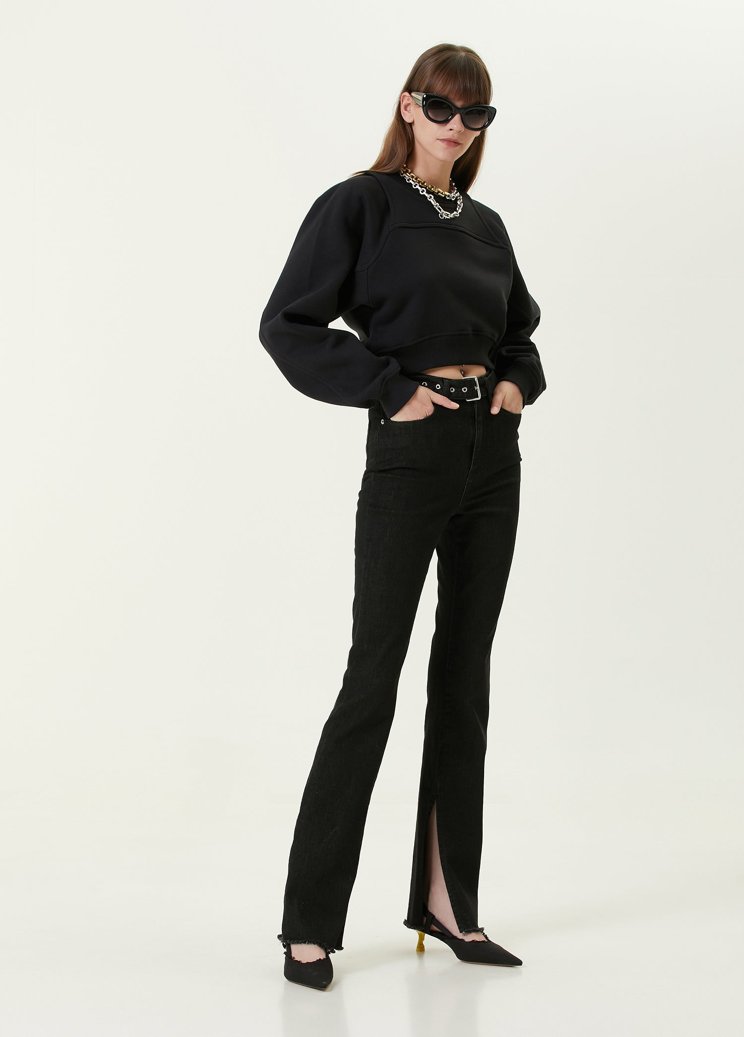 OFF-WHITE CROP T-SHIRT - BEYMEN