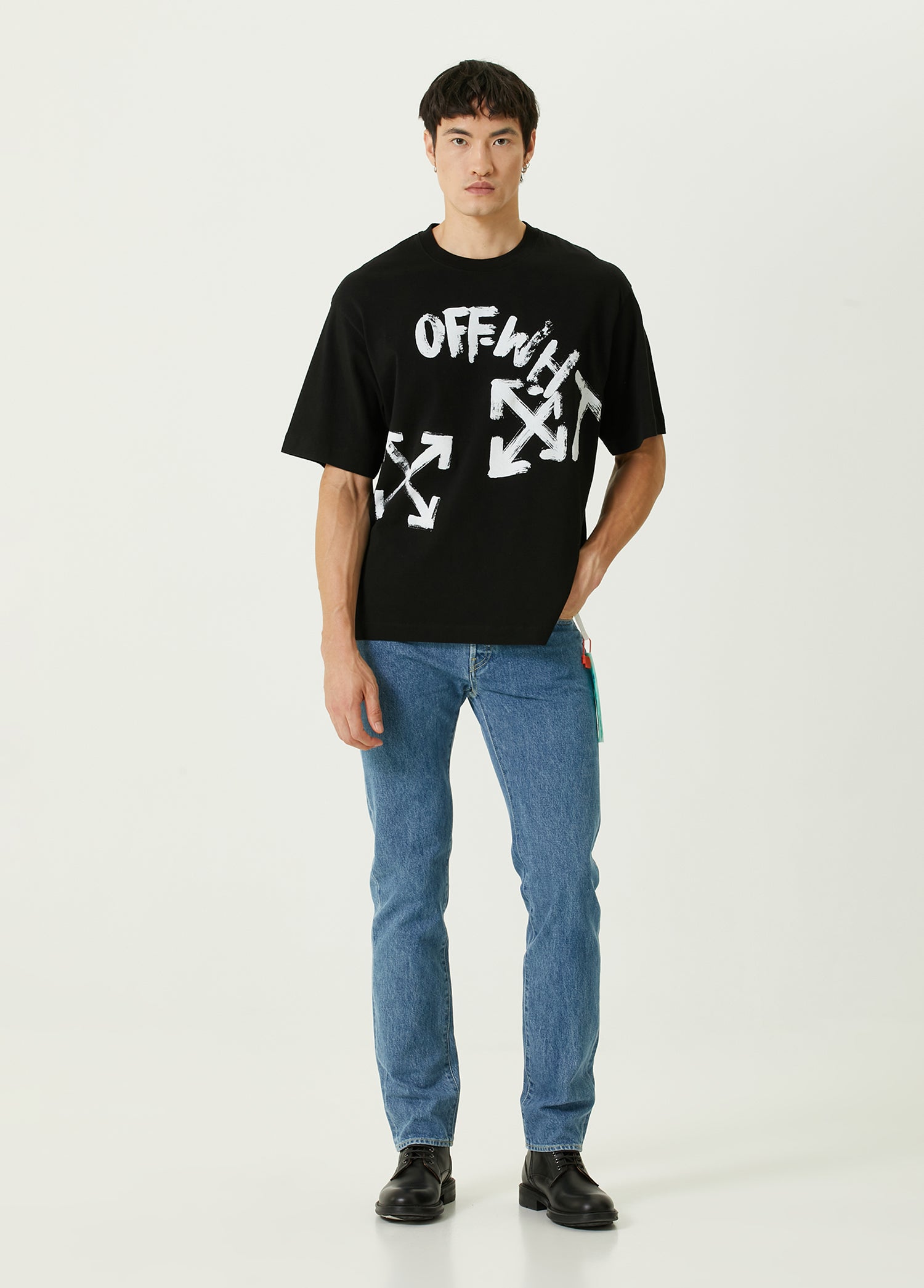 OFF-WHITE PAINT SCRIPT OVERSIZED SKATE T-SHIRT - BEYMEN