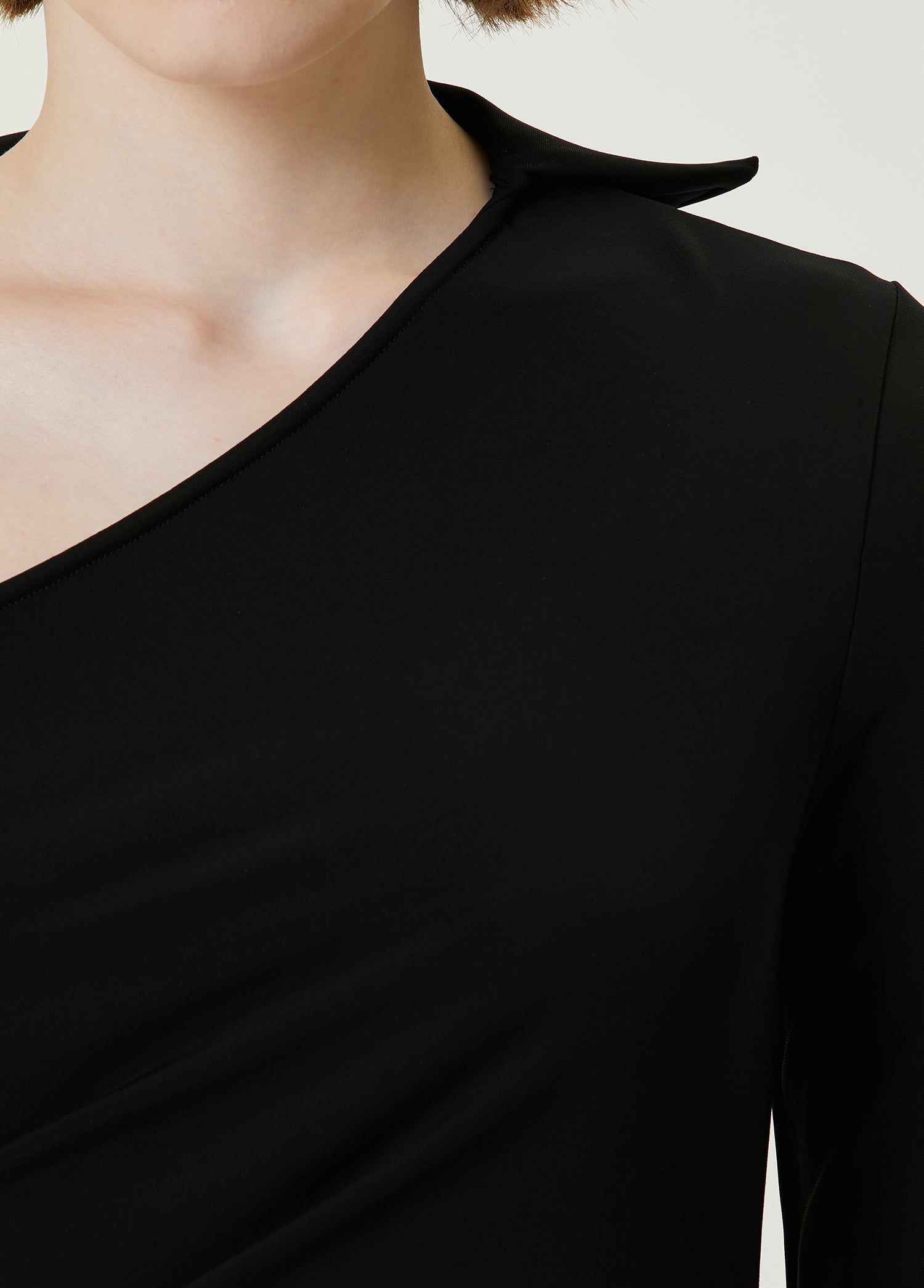 OFF-WHITE VI-CREPE DRAPED MINI DRESS - BEYMEN