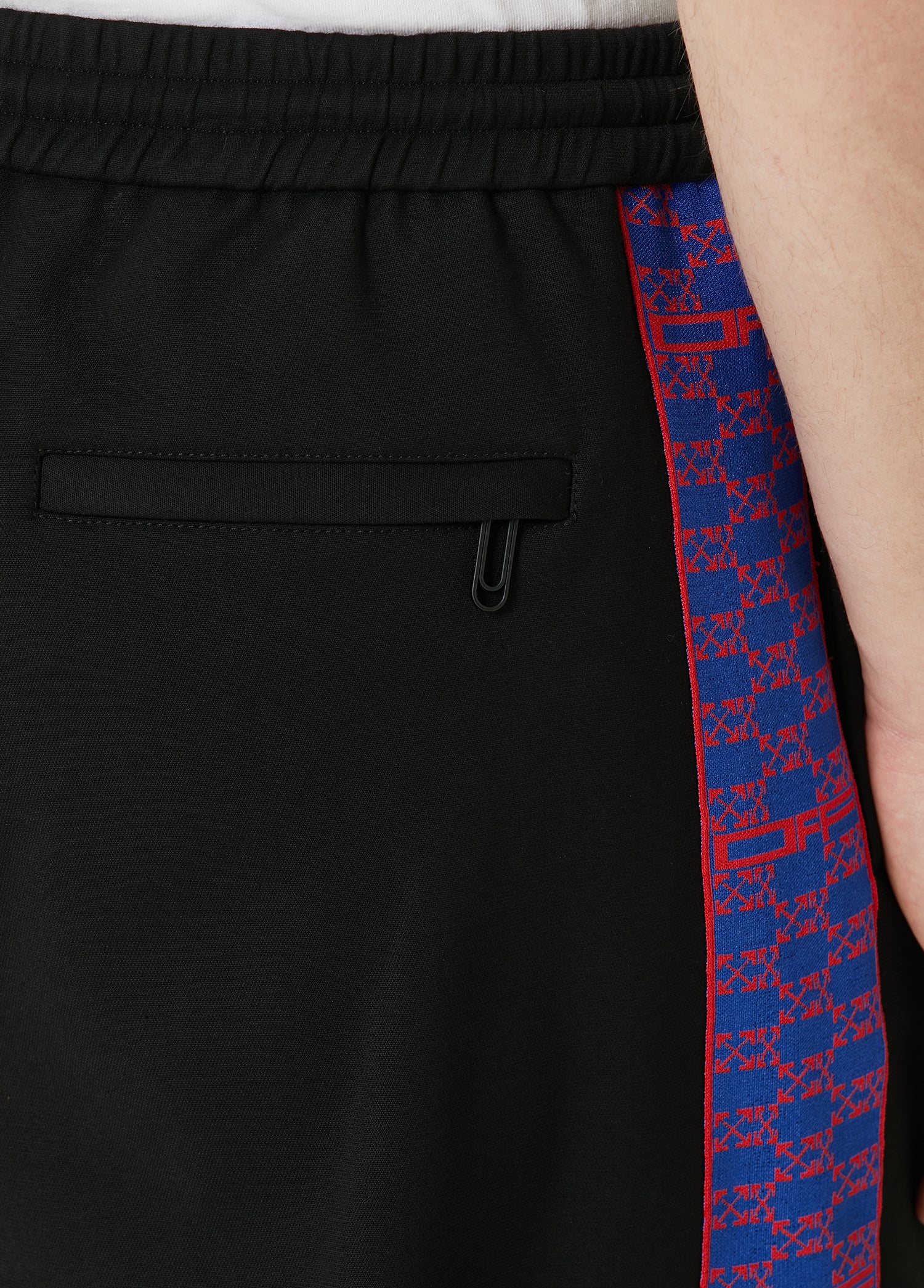 OFF-WHITE MONOGRAM BAND TRACK SHORTS