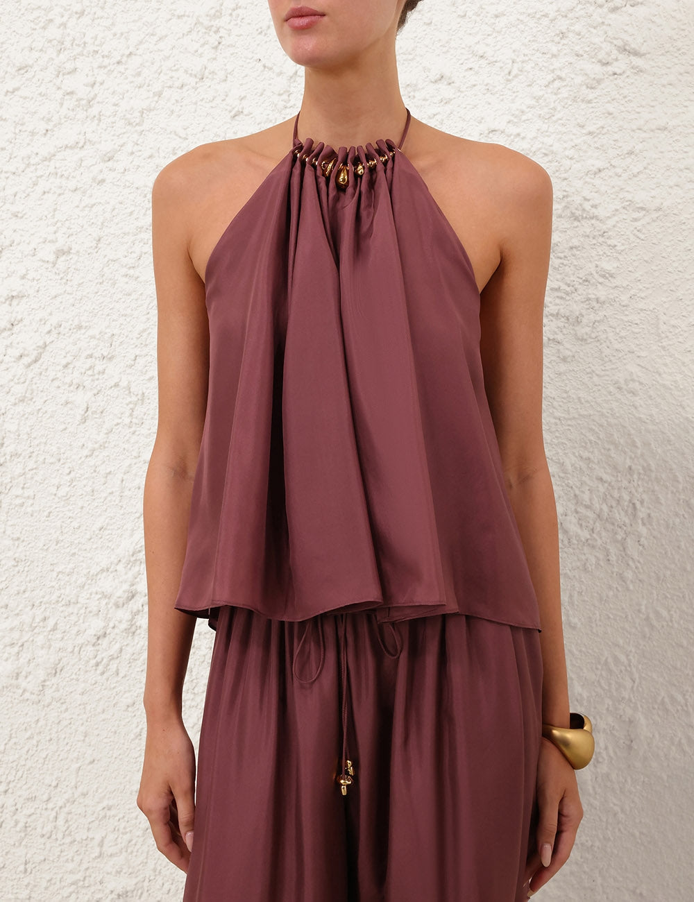 ZIMMERMAN ASTER GATHERED BEAD CAMI - BEYMEN