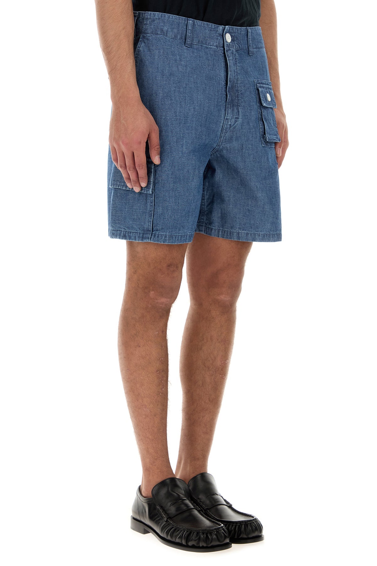 GIVENCHY CHAMBRAY CARGO SHORTS