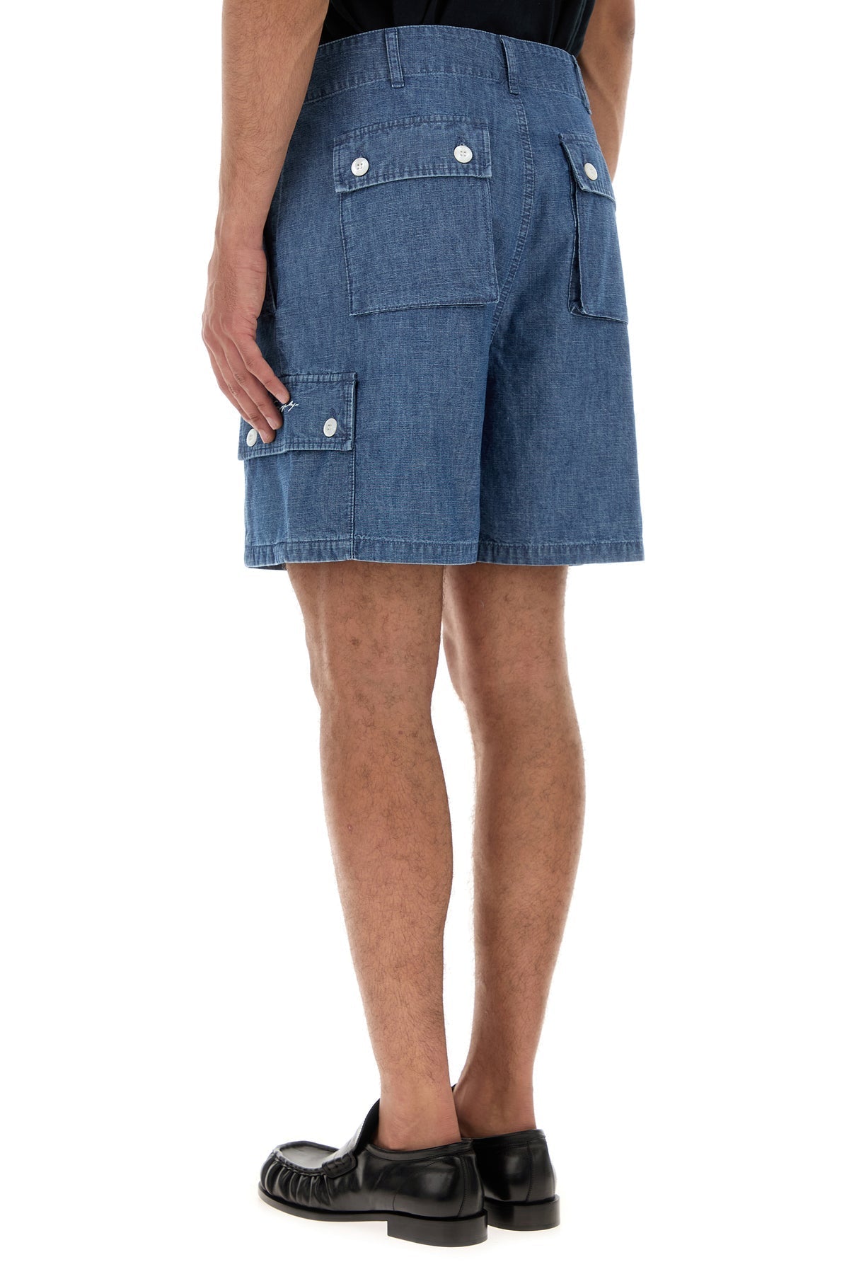 GIVENCHY CHAMBRAY CARGO SHORTS