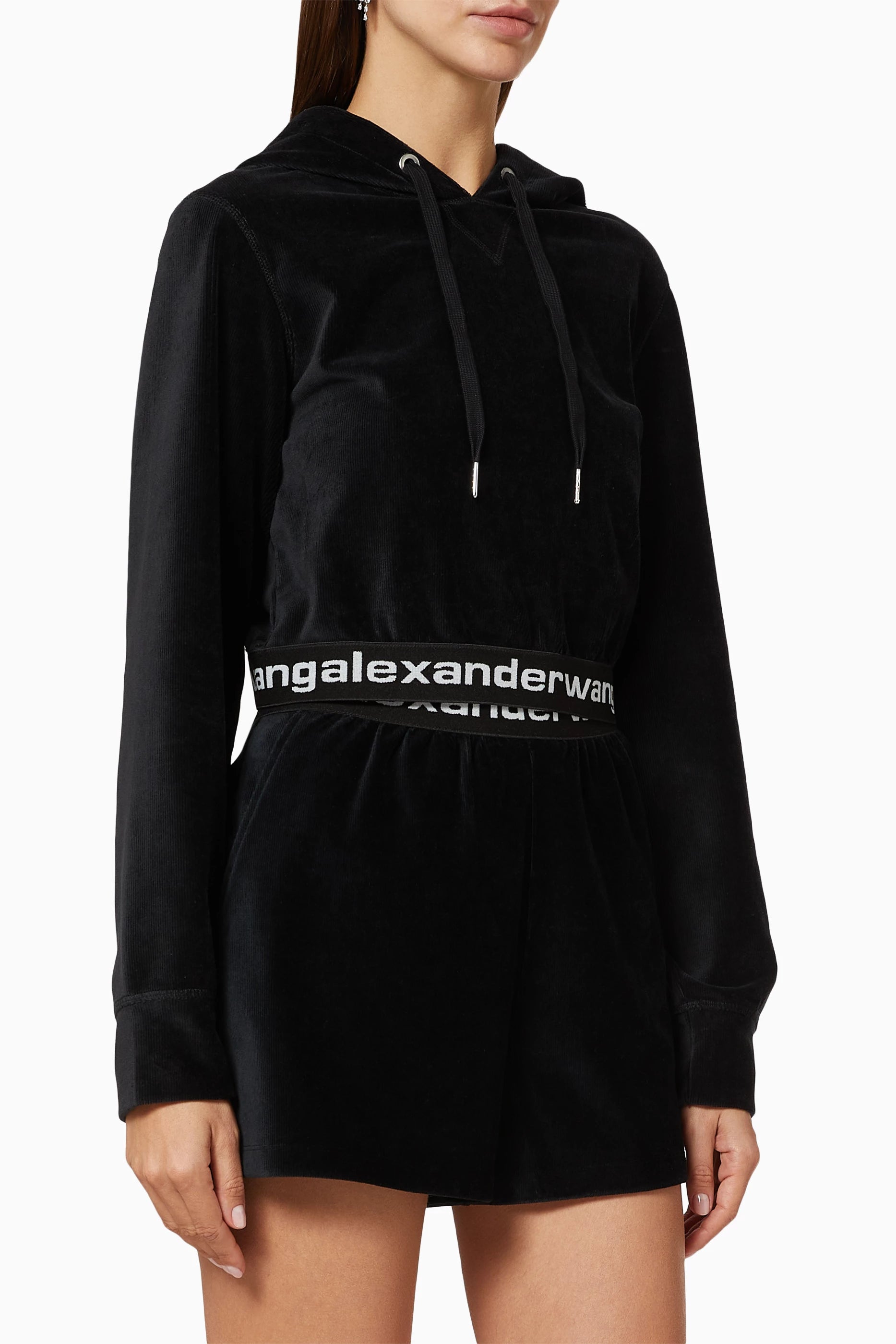 ALEXANDER WANG CROPPED HOODIE - BEYMEN
