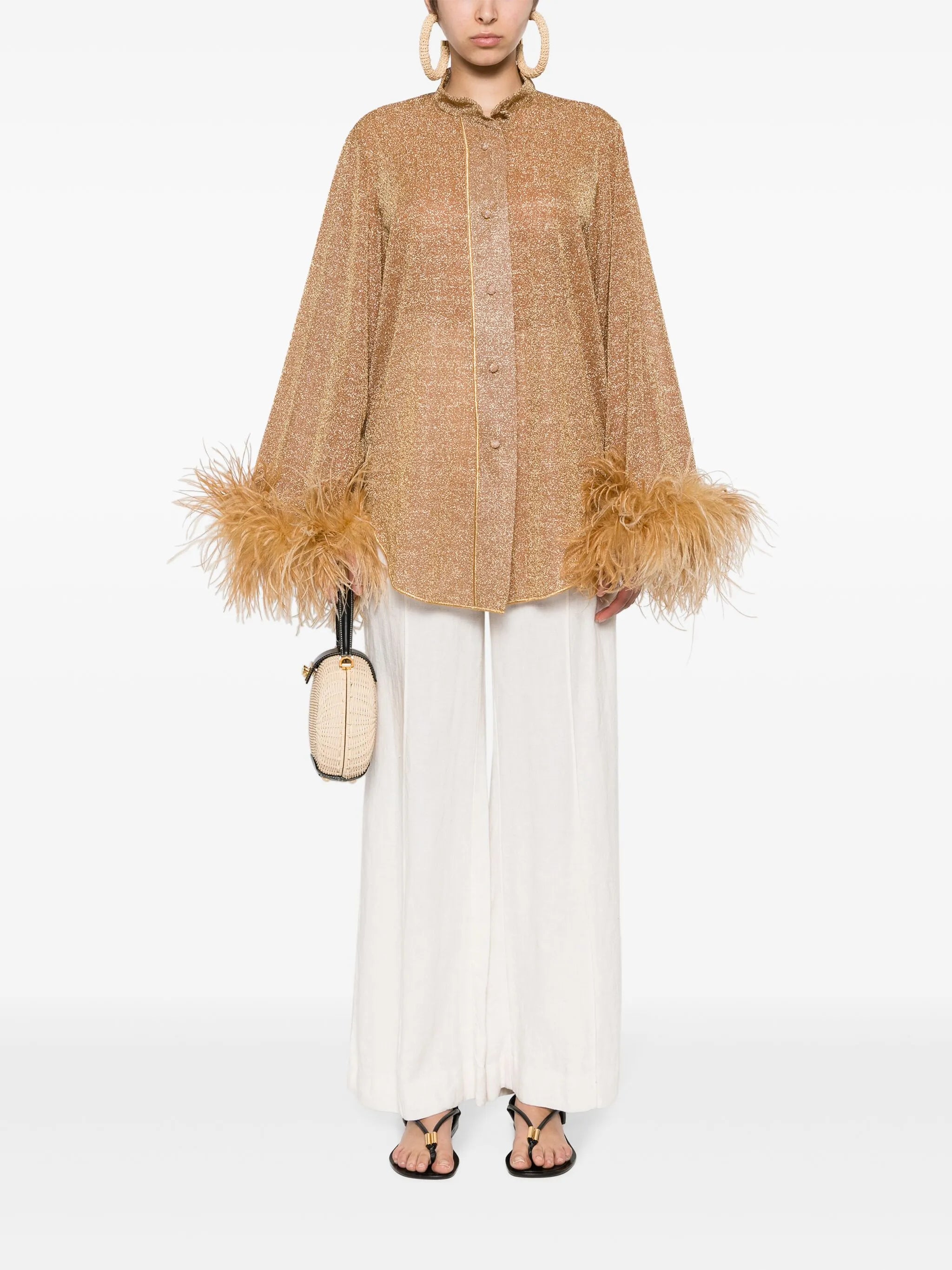 OSEREE LUMIERE PLUMAGE LONG SHIRT - BEYMEN