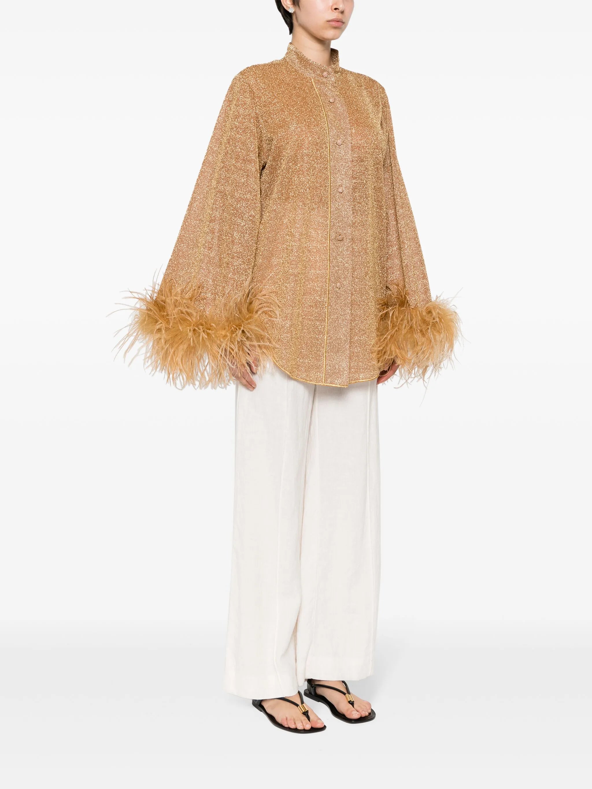 OSEREE LUMIERE PLUMAGE LONG SHIRT - BEYMEN