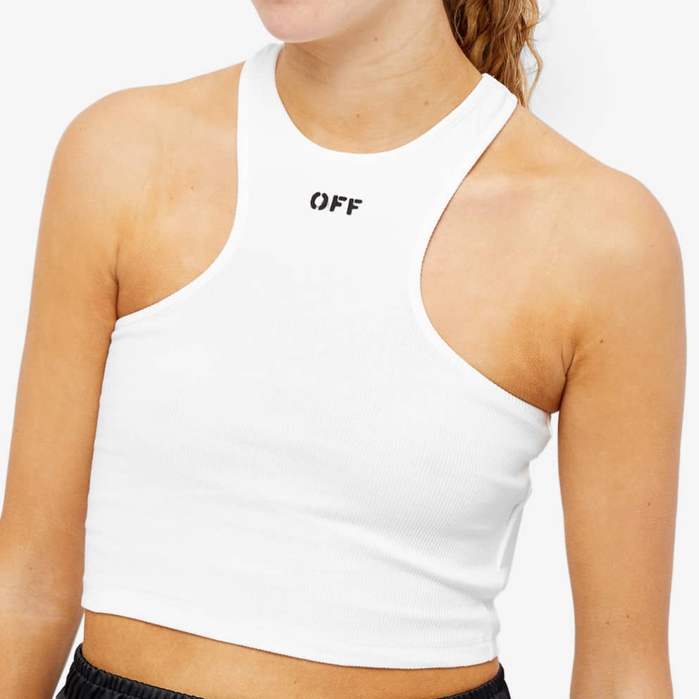 OFF-WHITE OFF STAMP RIBBED ROWING TOP - BEYMEN
