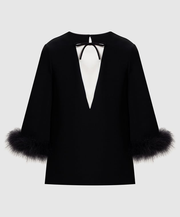 VALENTINO GARAVANI TOP WITH FEATHERS - BEYMEN