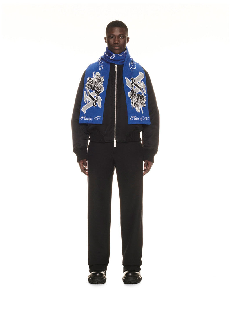 OFF-WHITE VA KNIT SCARF DARK - BEYMEN