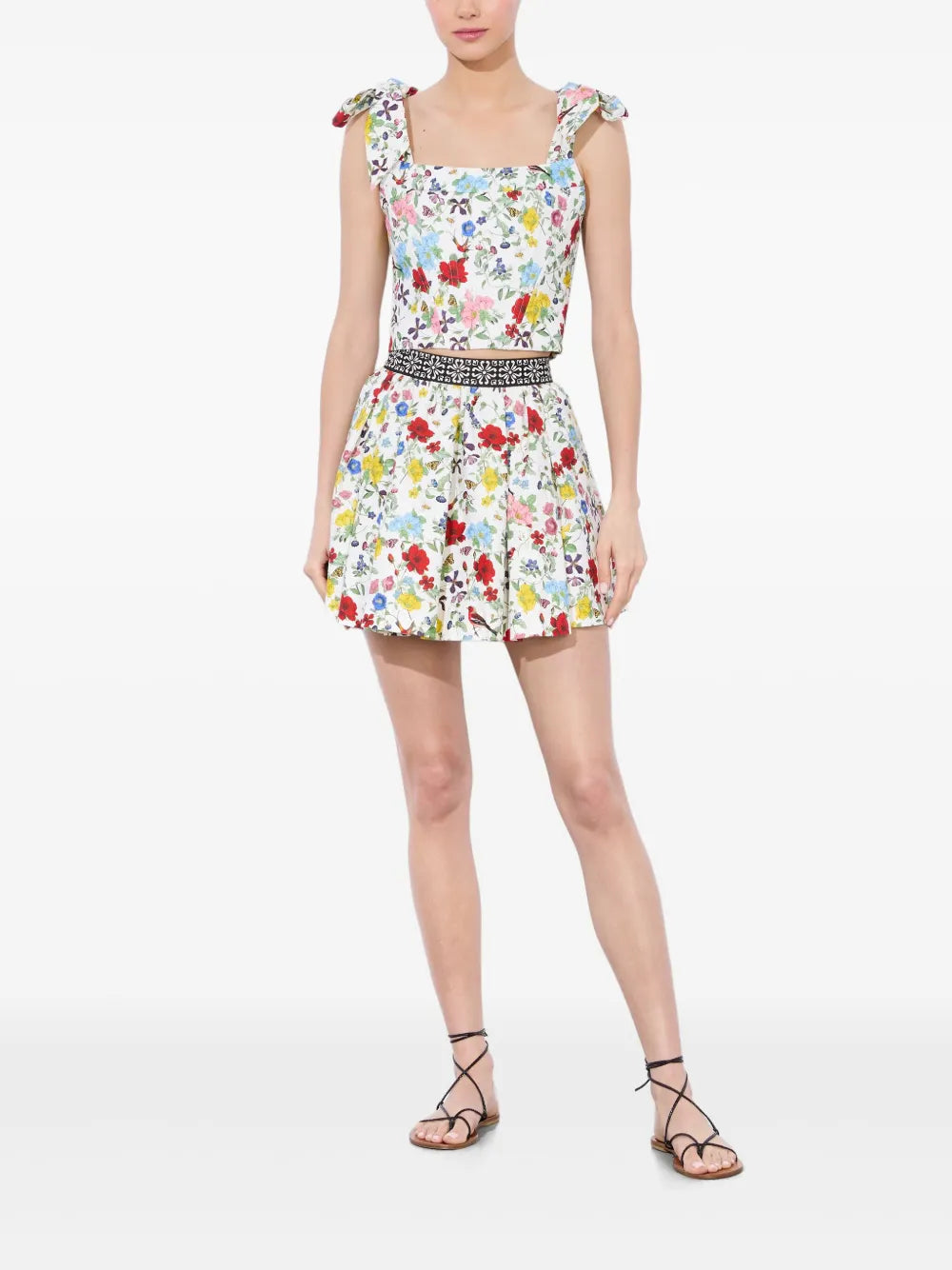 ALICE + OLIVIA ULL FLARE MINI SKIRT - BEYMEN