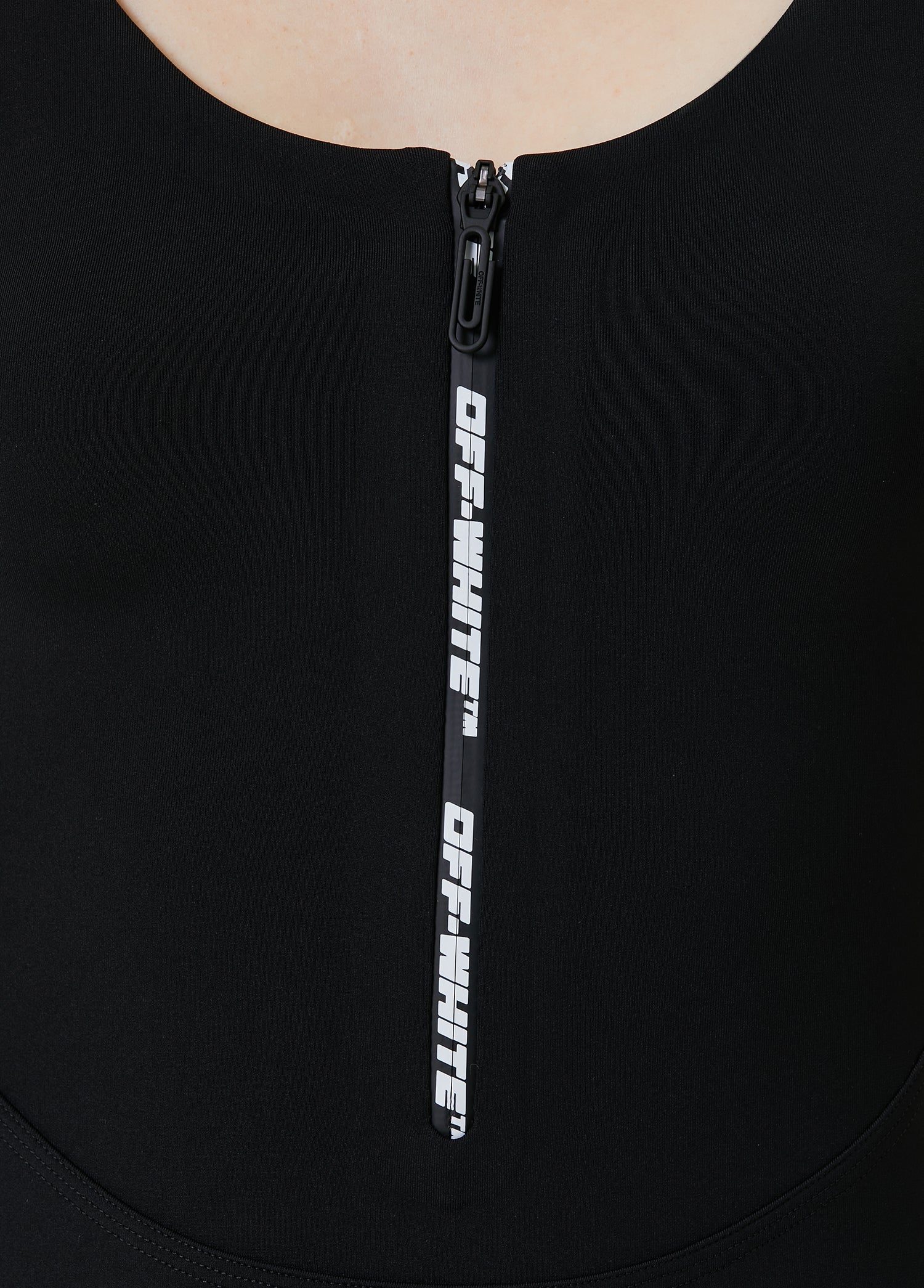 OFF-WHITE ZIP LOGO MINI DRESS - BEYMEN