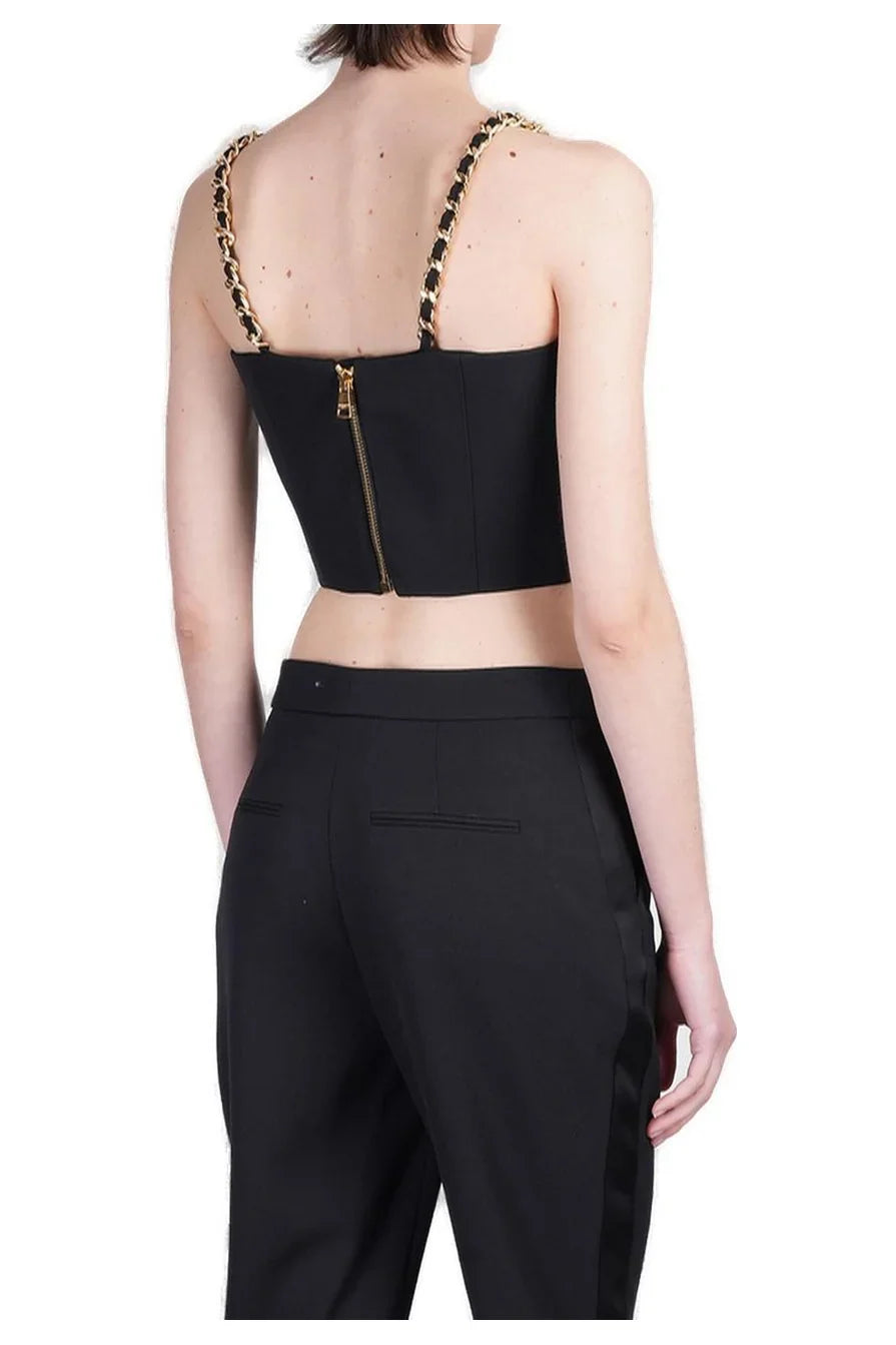 BALMAIN STRAPS BUSTIER GDP TOP