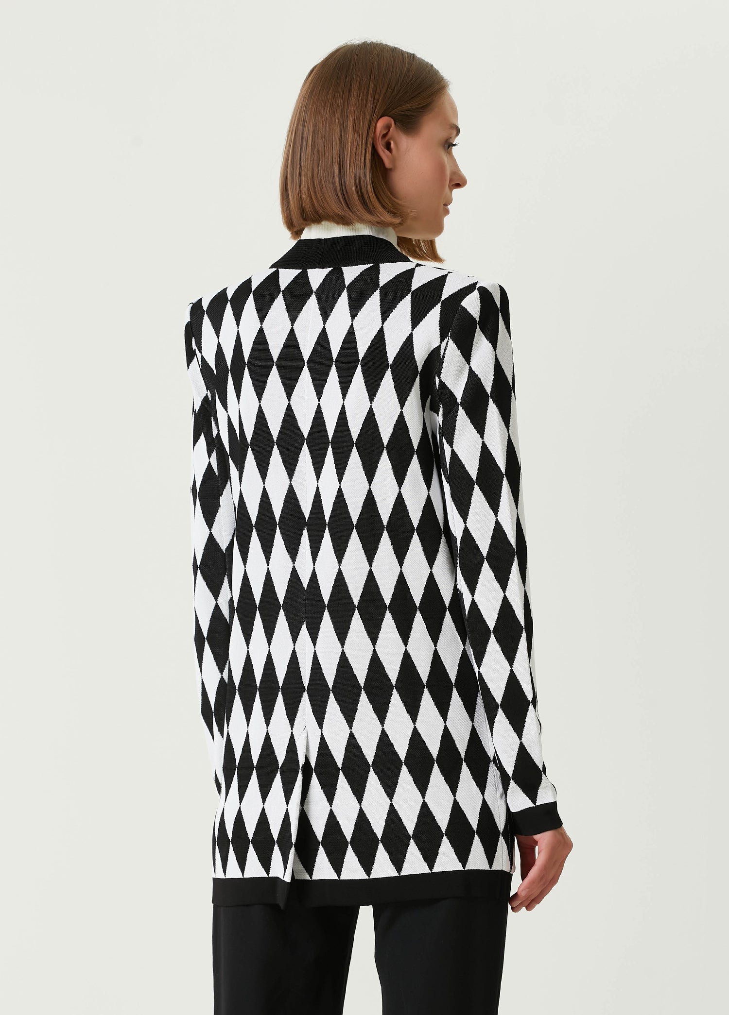 BALMAIN DIAMOND JACQUARD JACKET - BEYMEN