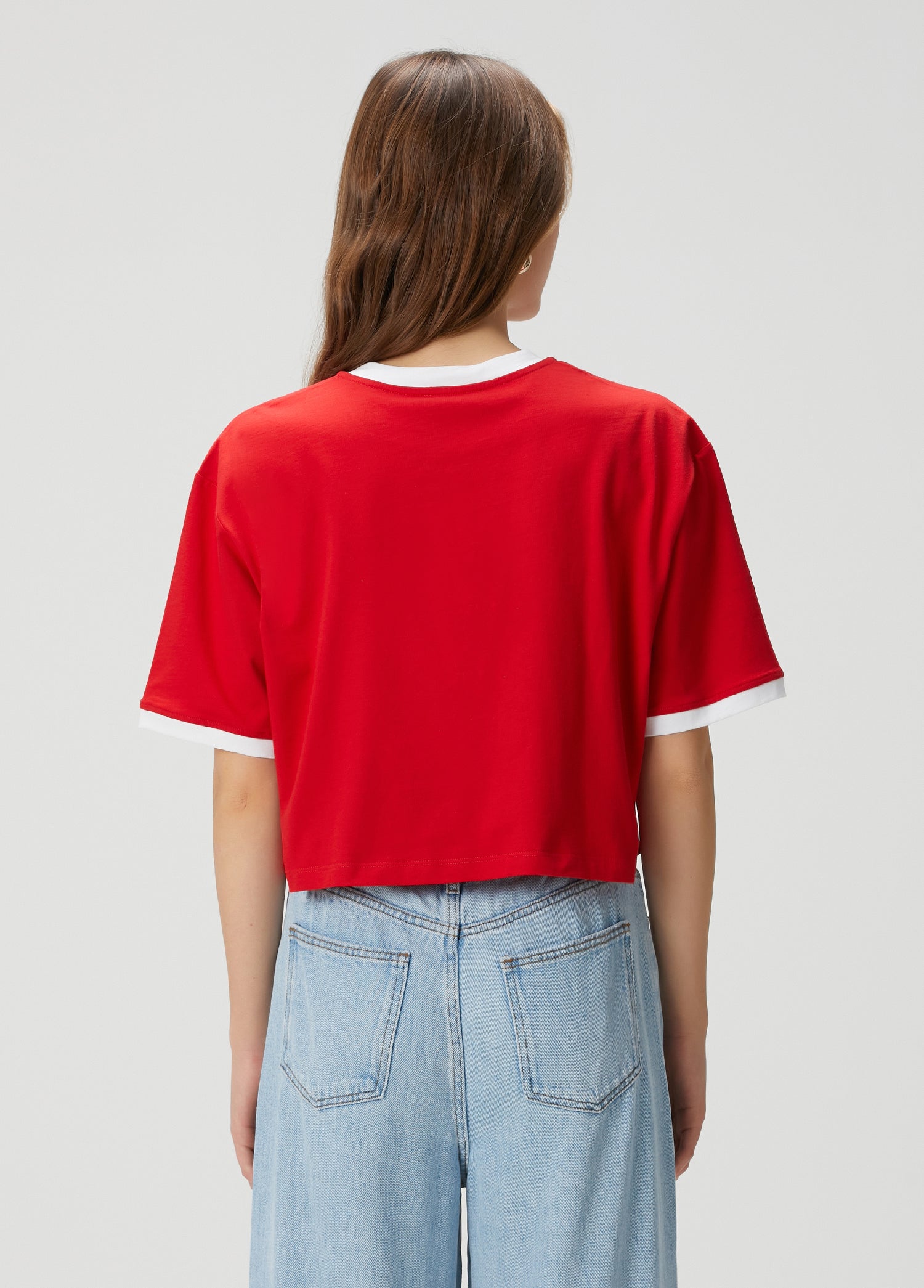 BALMAIN PRINT CROP T-SHIRT - BEYMEN