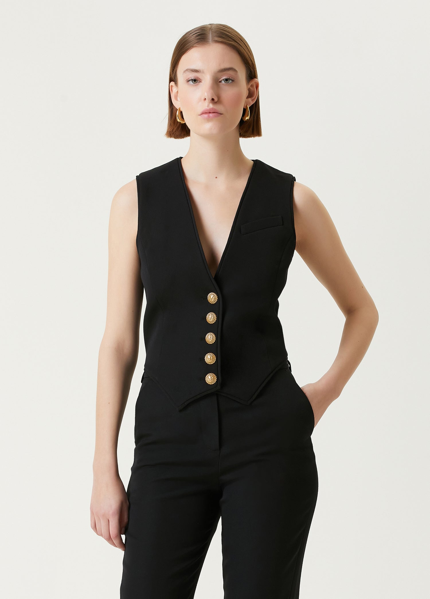 BALMAIN SATIN VEST TOP - BEYMEN