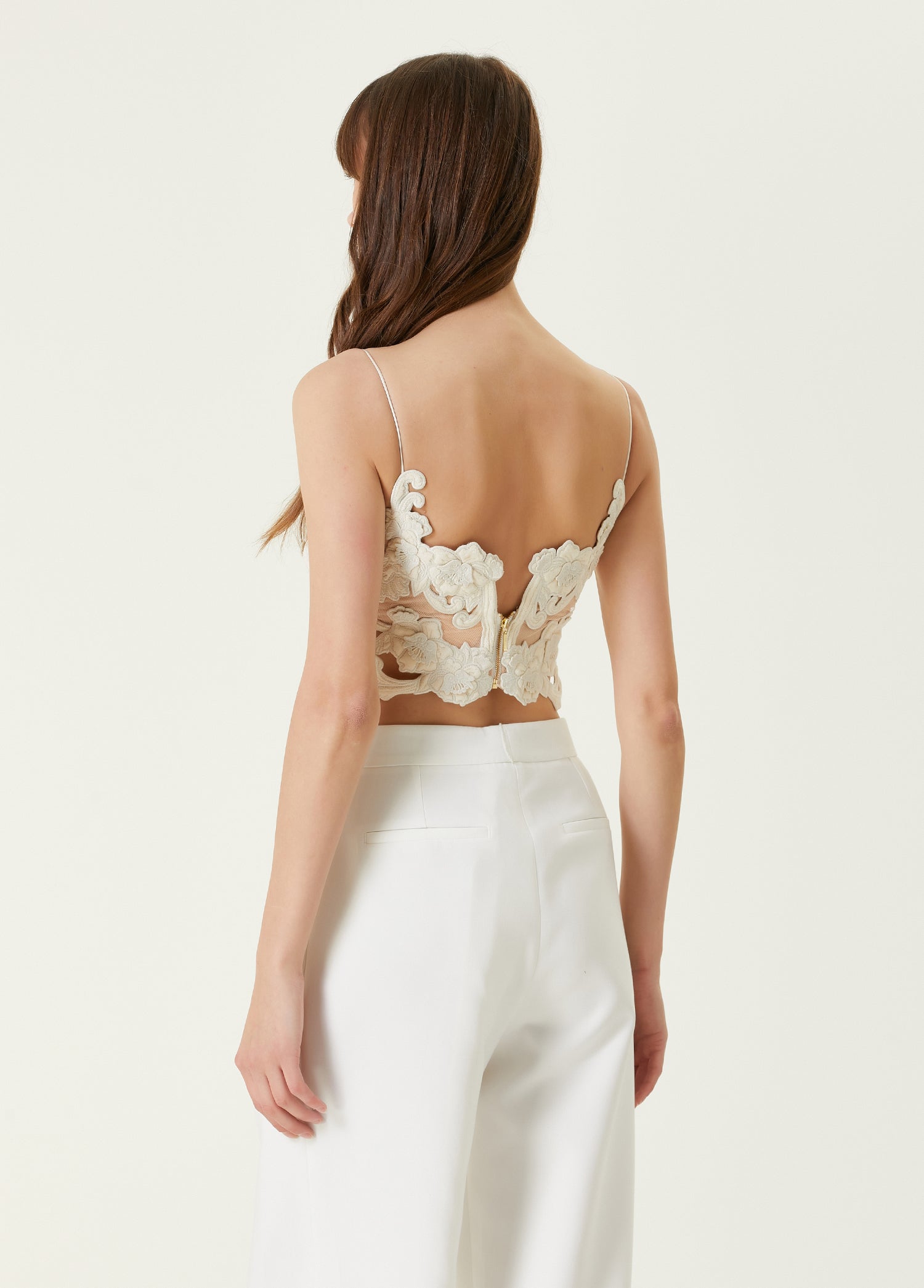 ZIMMERMAN SENSORY VELVET LACE BODICE - BEYMEN