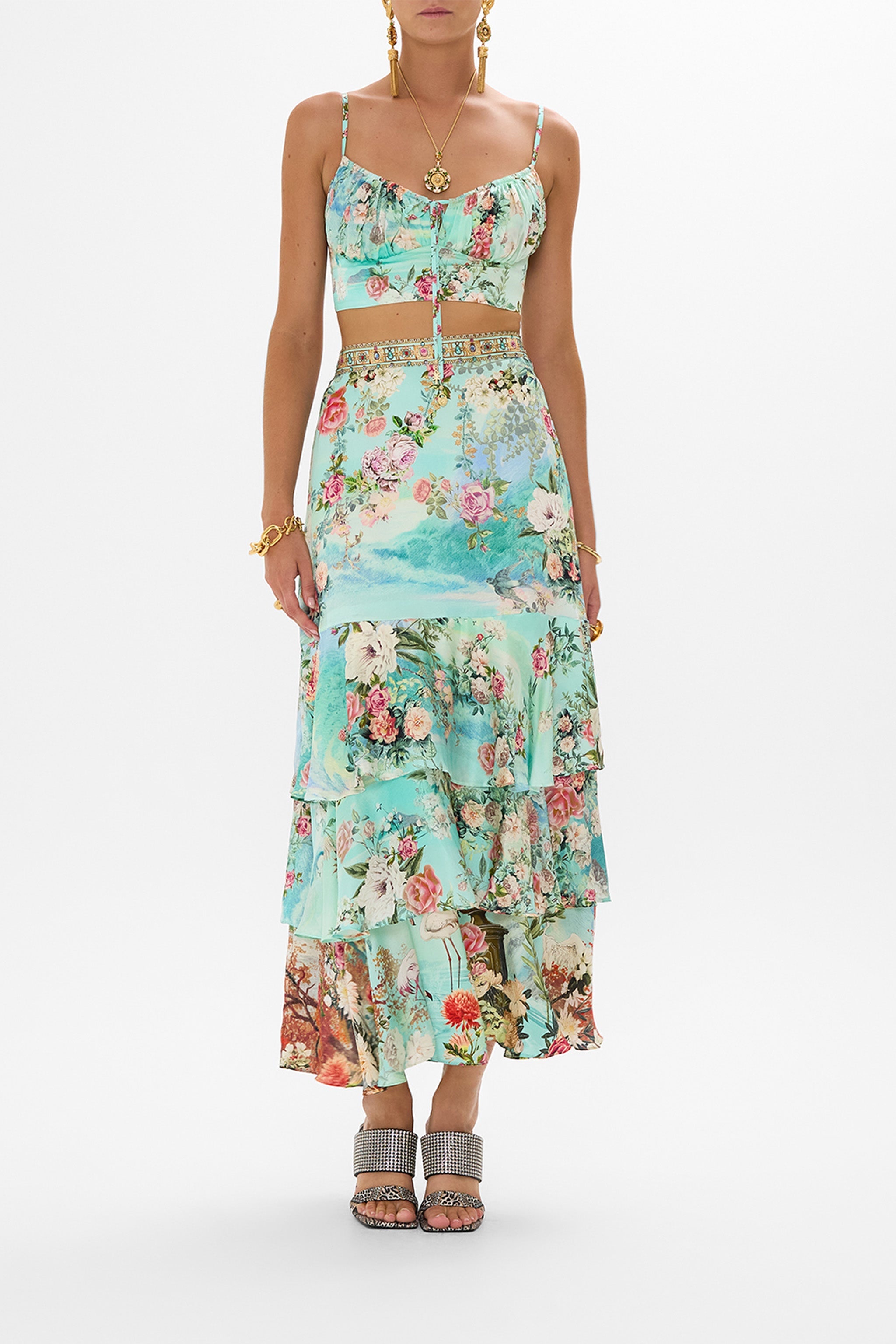CAMILLA TIERED RUFFLE SKIRT