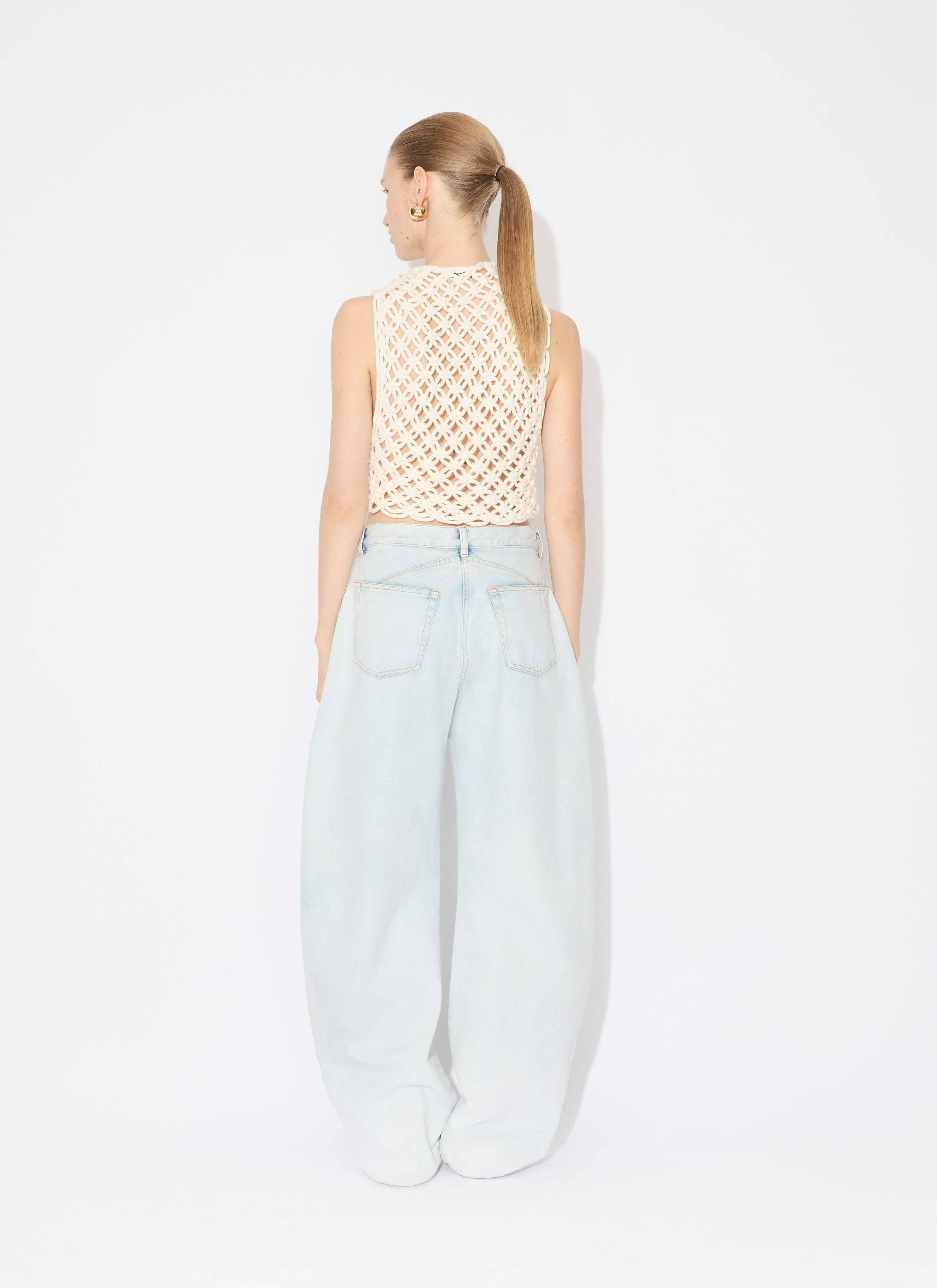ALAIA LOW ROUND PANTS - BEYMEN
