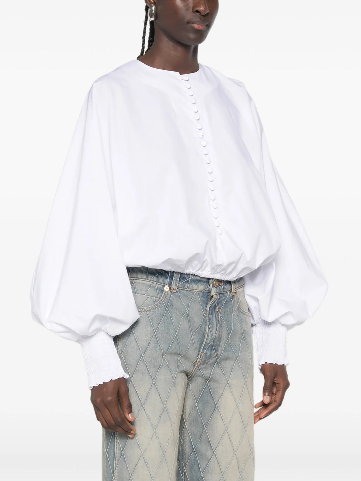 BALMAIN BATWING POPLIN SHIRT - BEYMEN