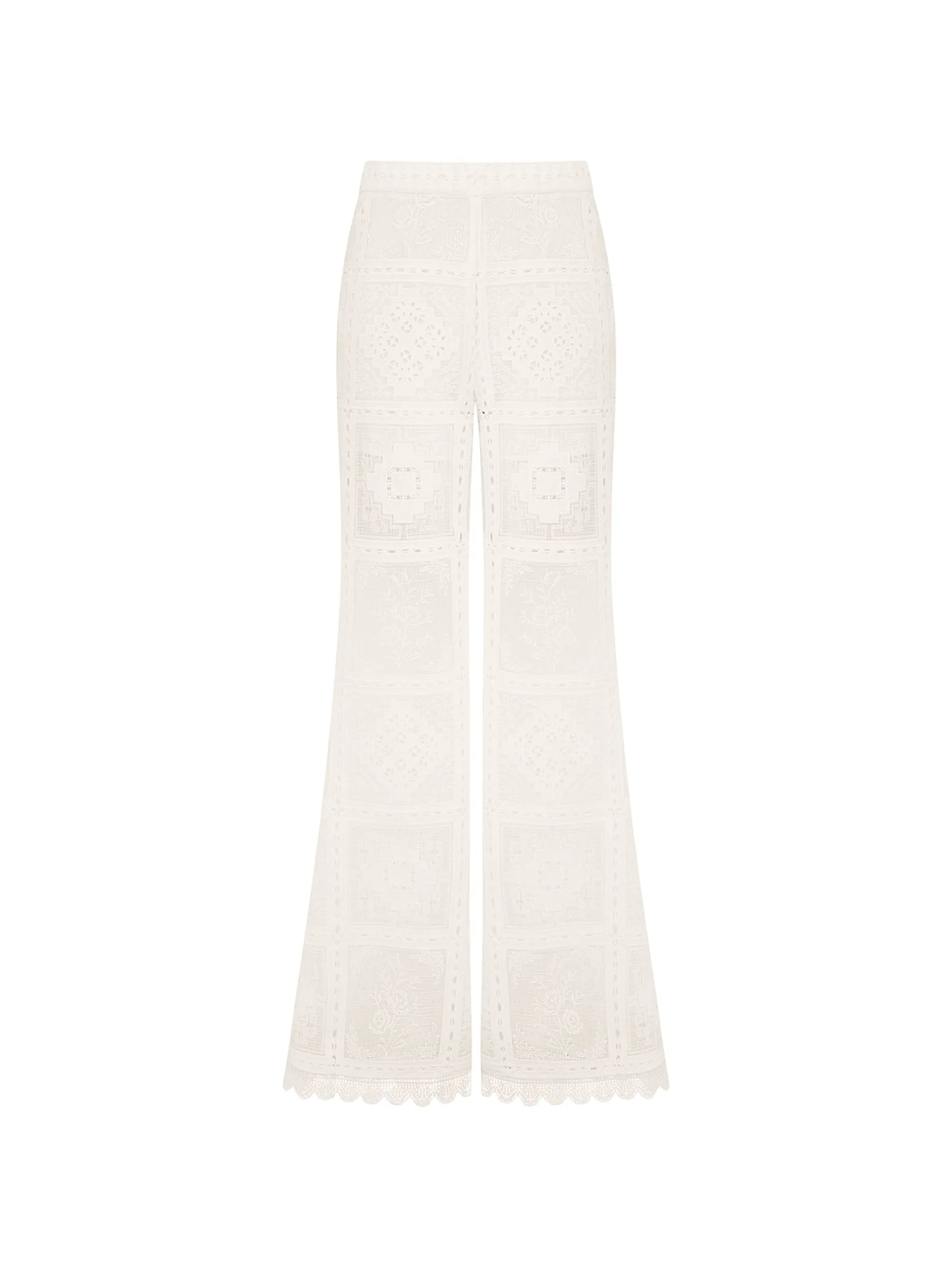 ZIMMERMAN ASTER EMBROIDERED PANT - BEYMEN