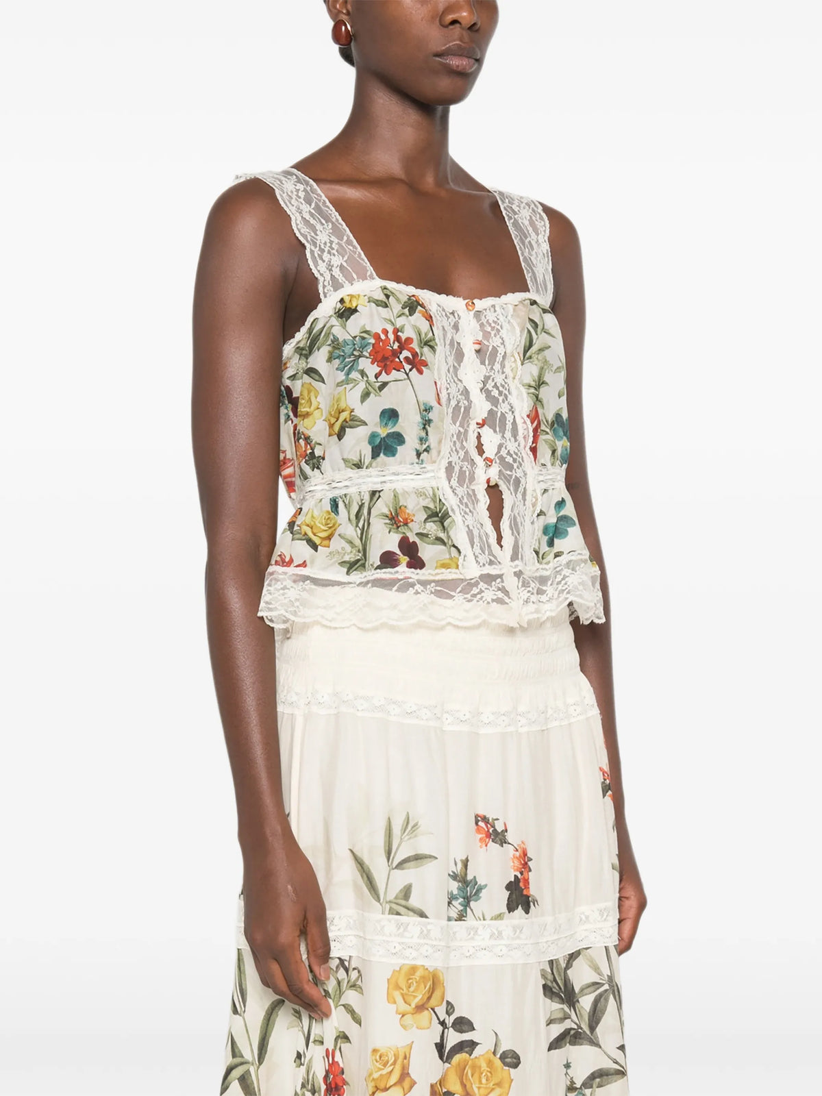 ALICE + OLIVIA ANNABETH SQ NK TOP - BEYMEN