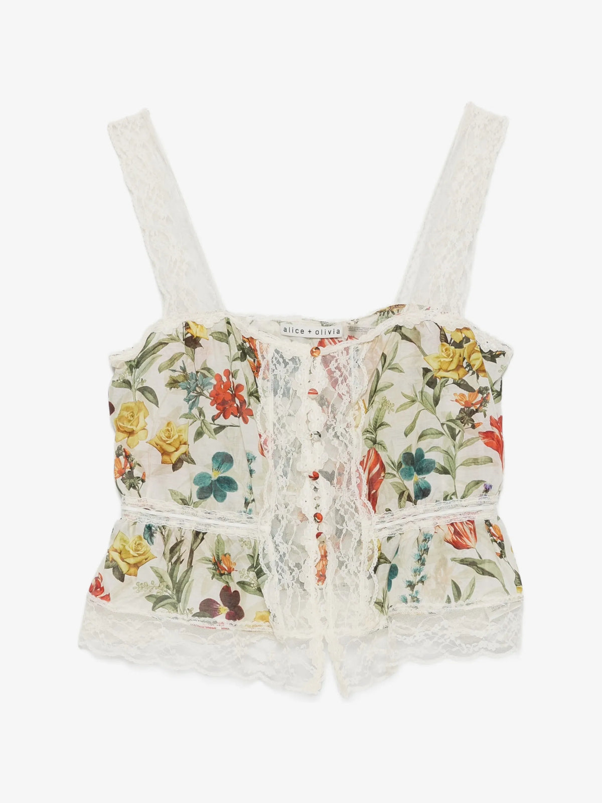 ALICE + OLIVIA ANNABETH SQ NK TOP - BEYMEN