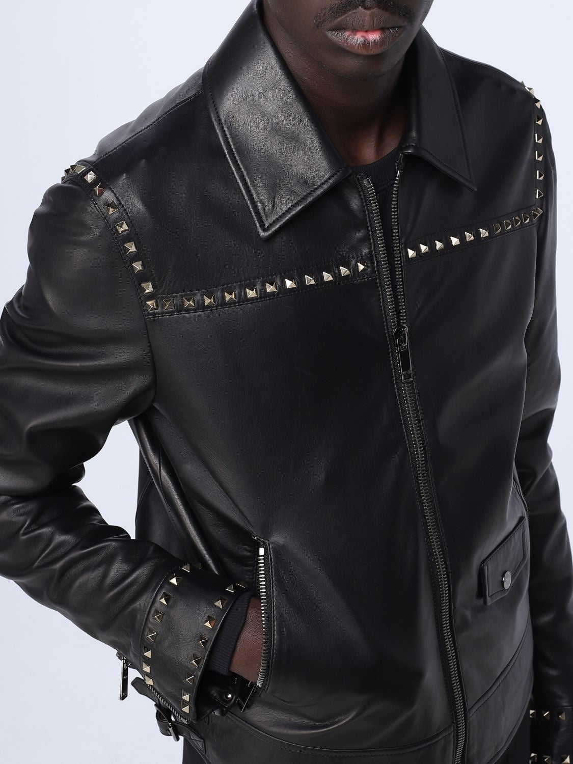 VALENTINO LEATHER JACKET - BEYMEN