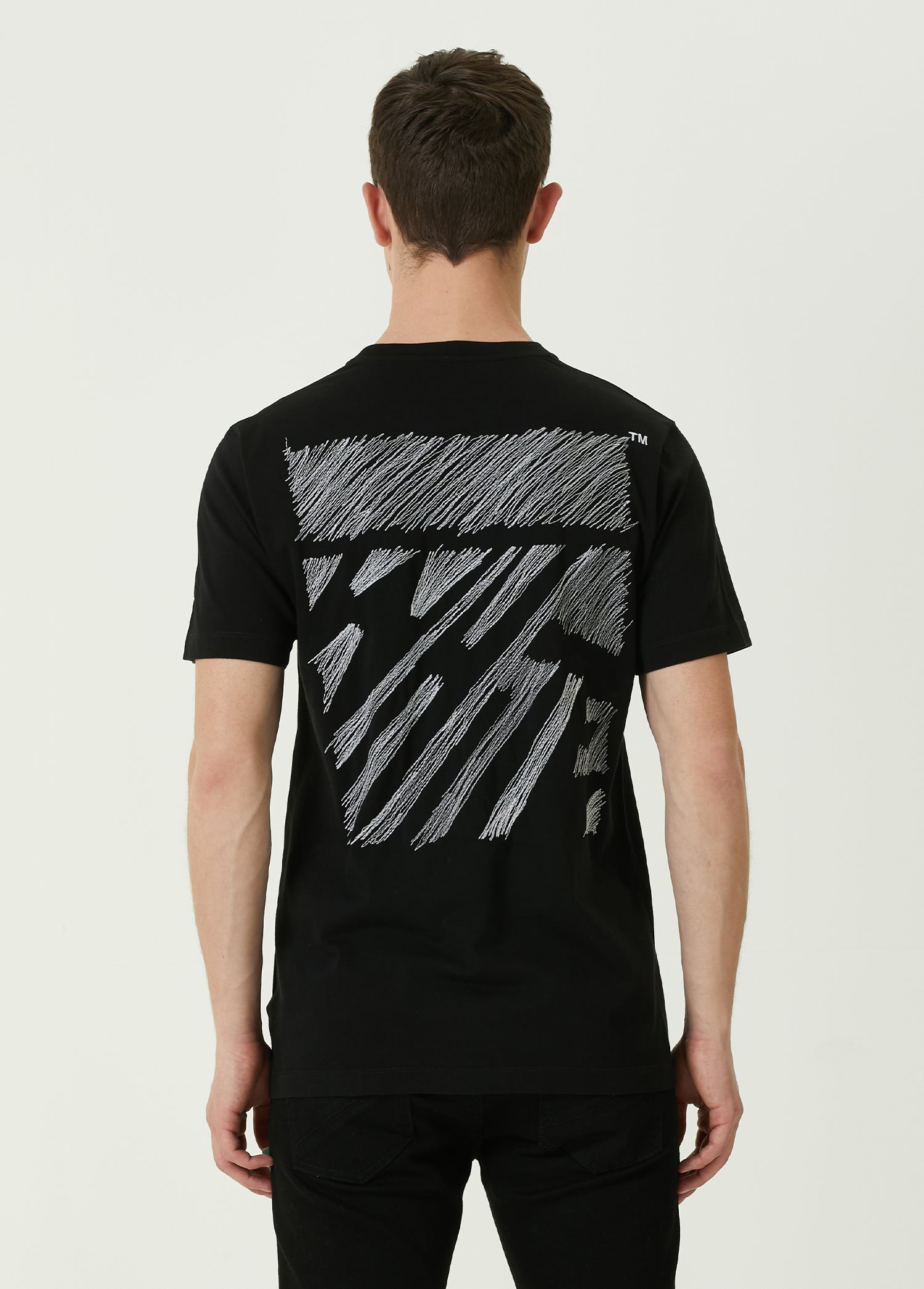OFF-WHITE SCRIBBLE DIAG SLIM T-SHIRT