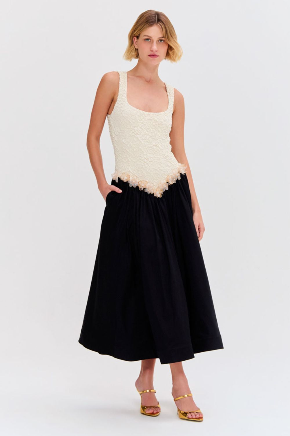 PATBO JACQUARD MIDI DRESS
