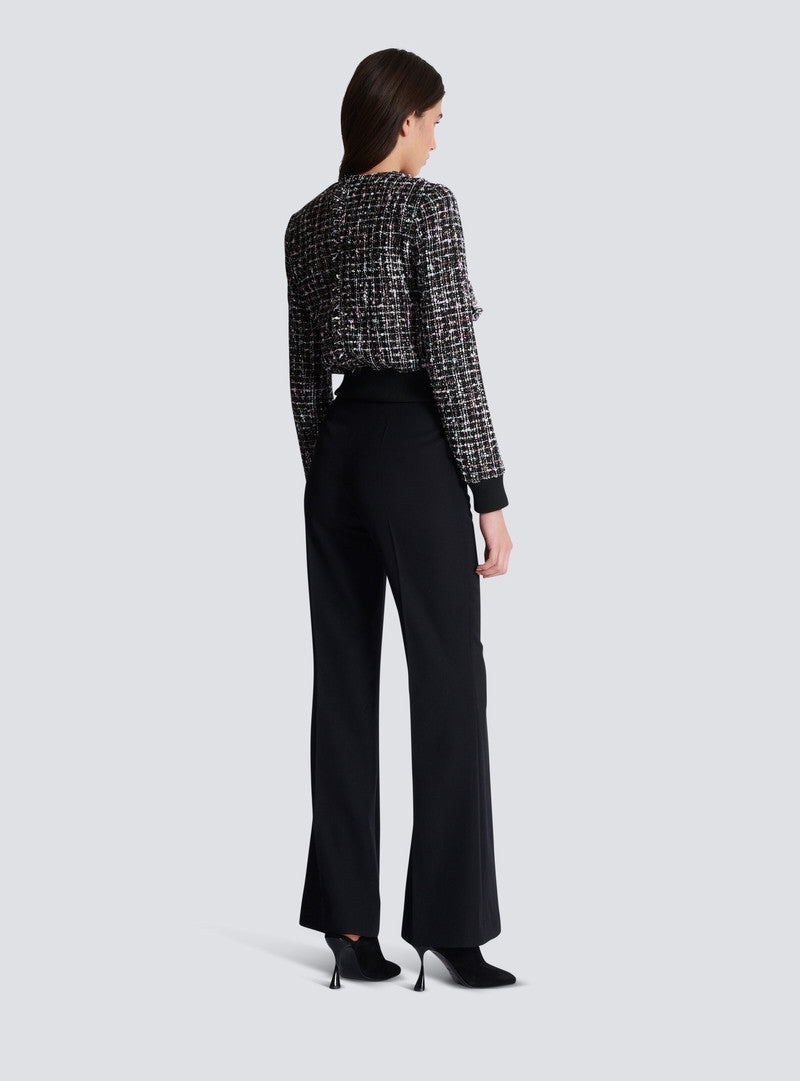 BALMAIN BUTTONED TWEED BLOUSON - BEYMEN