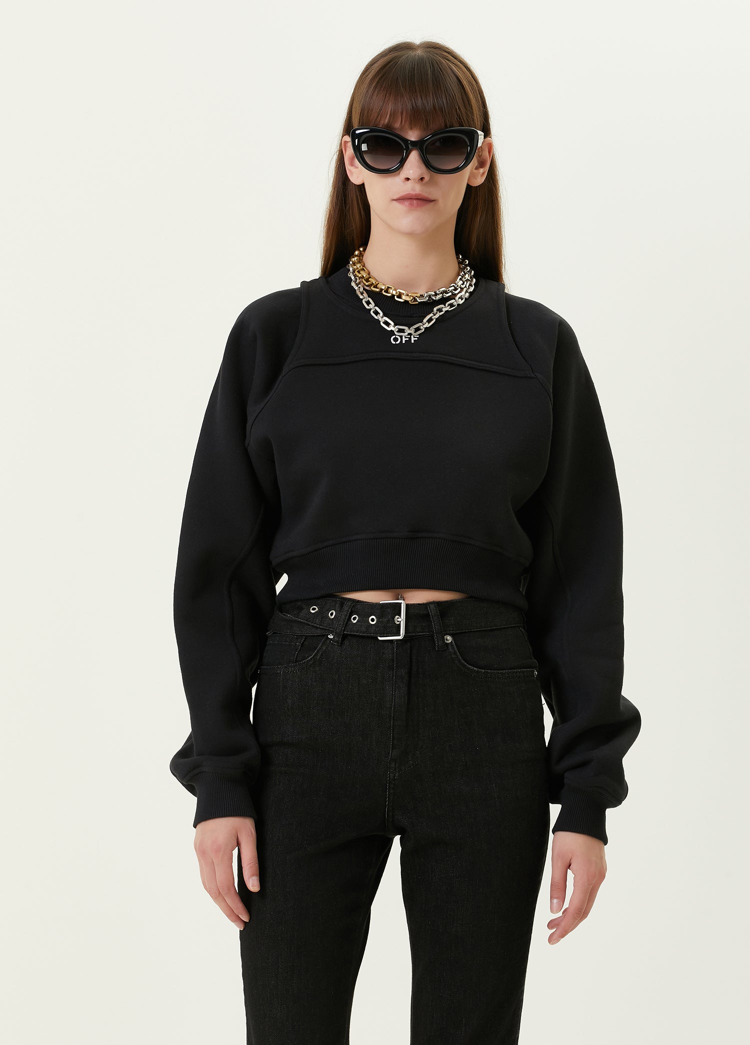 OFF-WHITE CROP T-SHIRT - BEYMEN