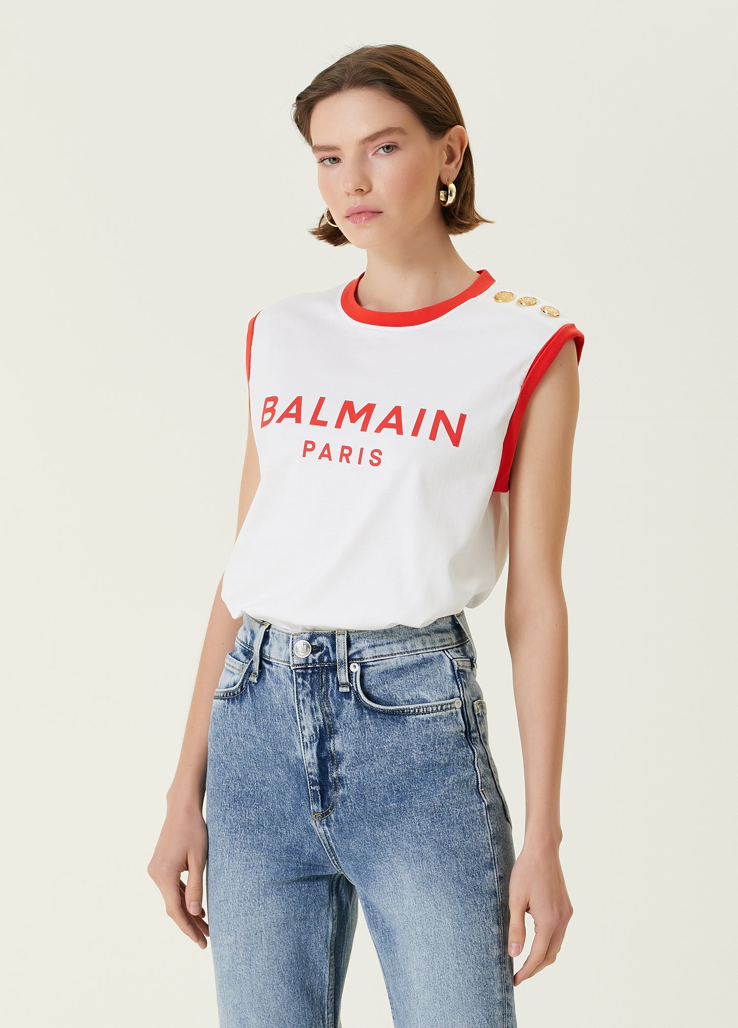 BALMAIN BICOLOR TANK TOP - BEYMEN