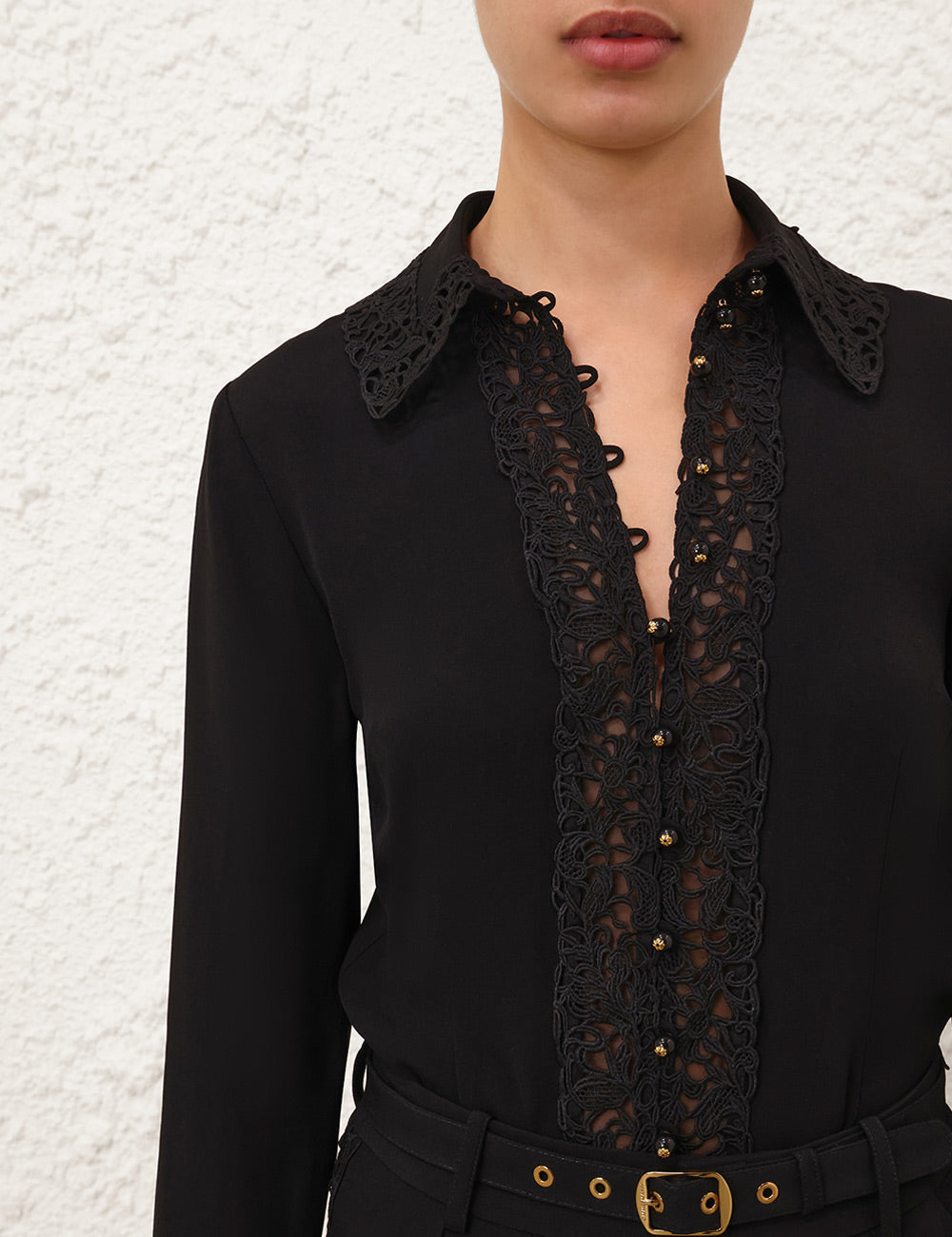 ZIMMERMAN LACE TRIM SHIRT - BEYMEN