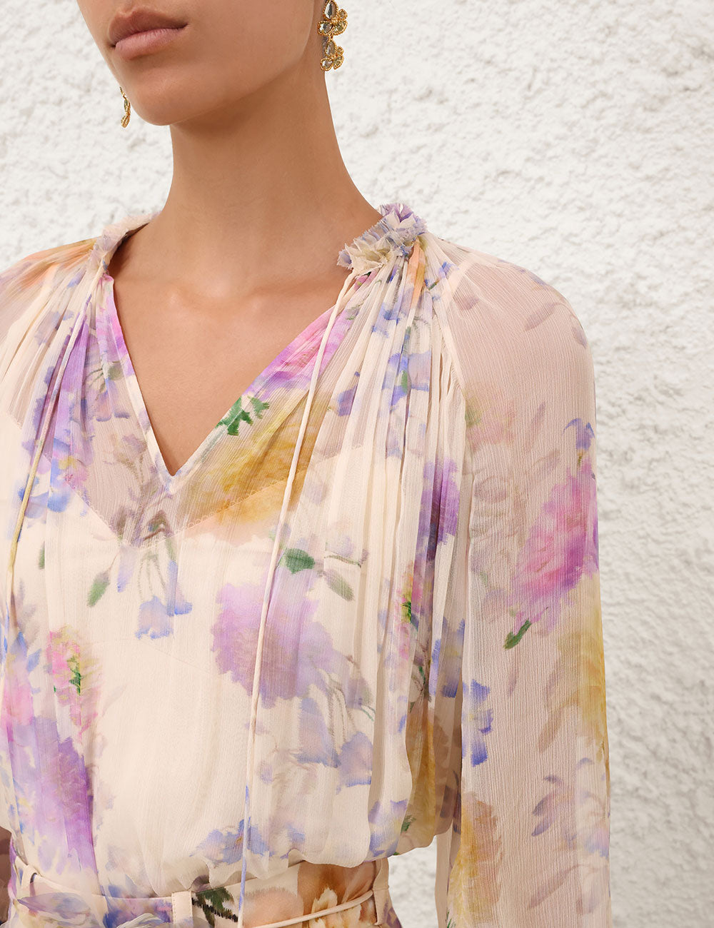 ZIMMERMAN LUNA RUFFLE BILLOW BLOUSE - BEYMEN