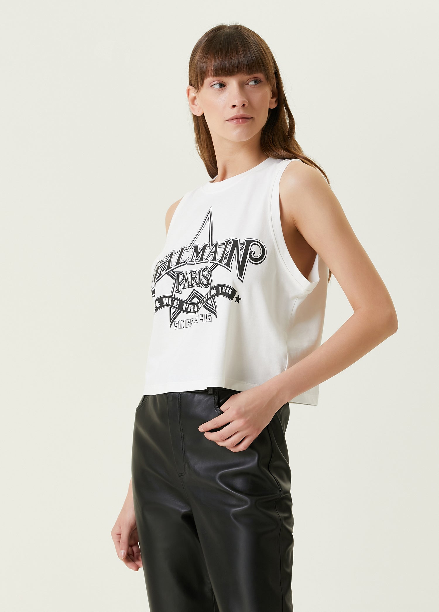 BALMAIN CROPPED TANK TOP - BEYMEN