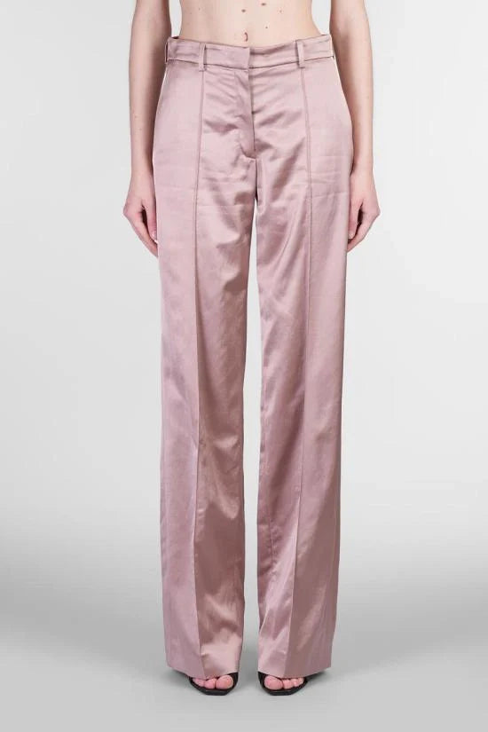 BALMAIN SATIN STRAIGHT PANTS