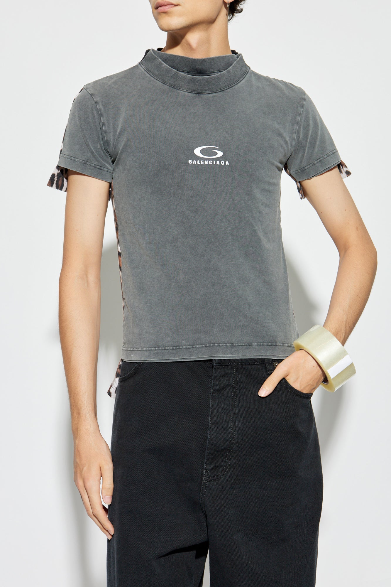 BALENCIAGA TAPED DOUBLE S/S TOP