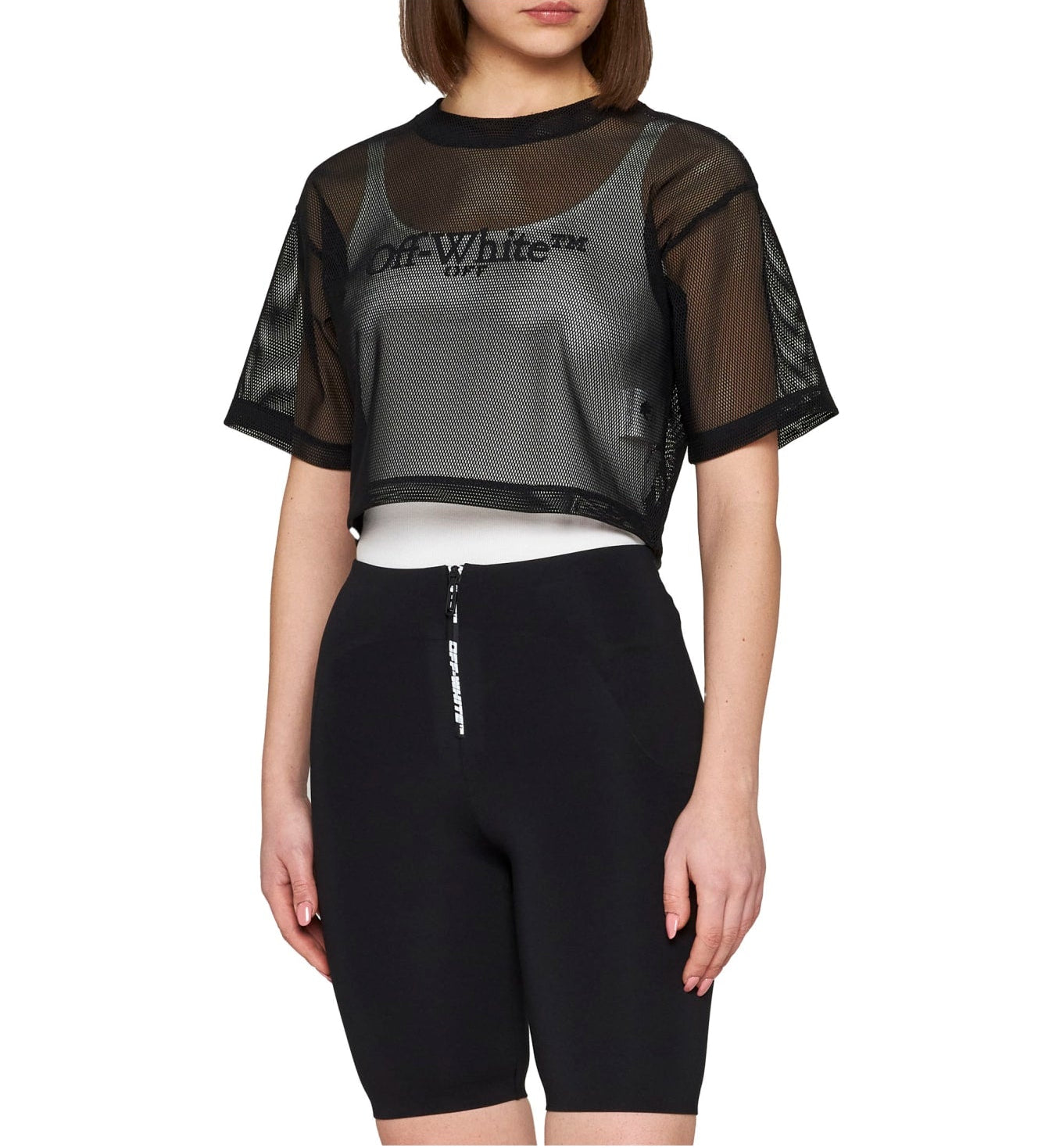 OFF-WHITE ZIP LOGO CYCLING SHORTS - BEYMEN