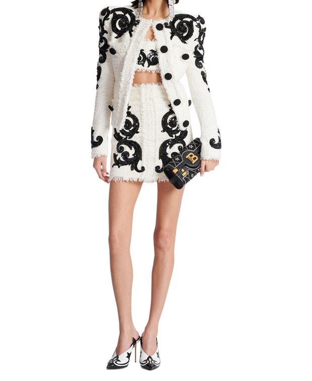 BALMAIN TWEED BRA TOP - BEYMEN