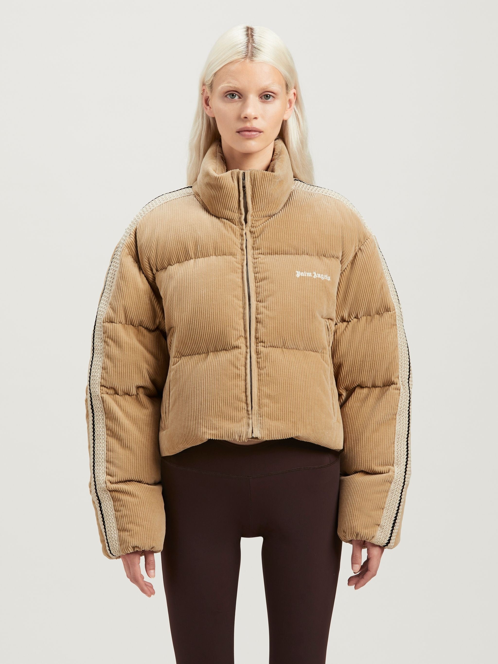 PALM ANGELS CORDUROY CROP DOWN JACKET - BEYMEN