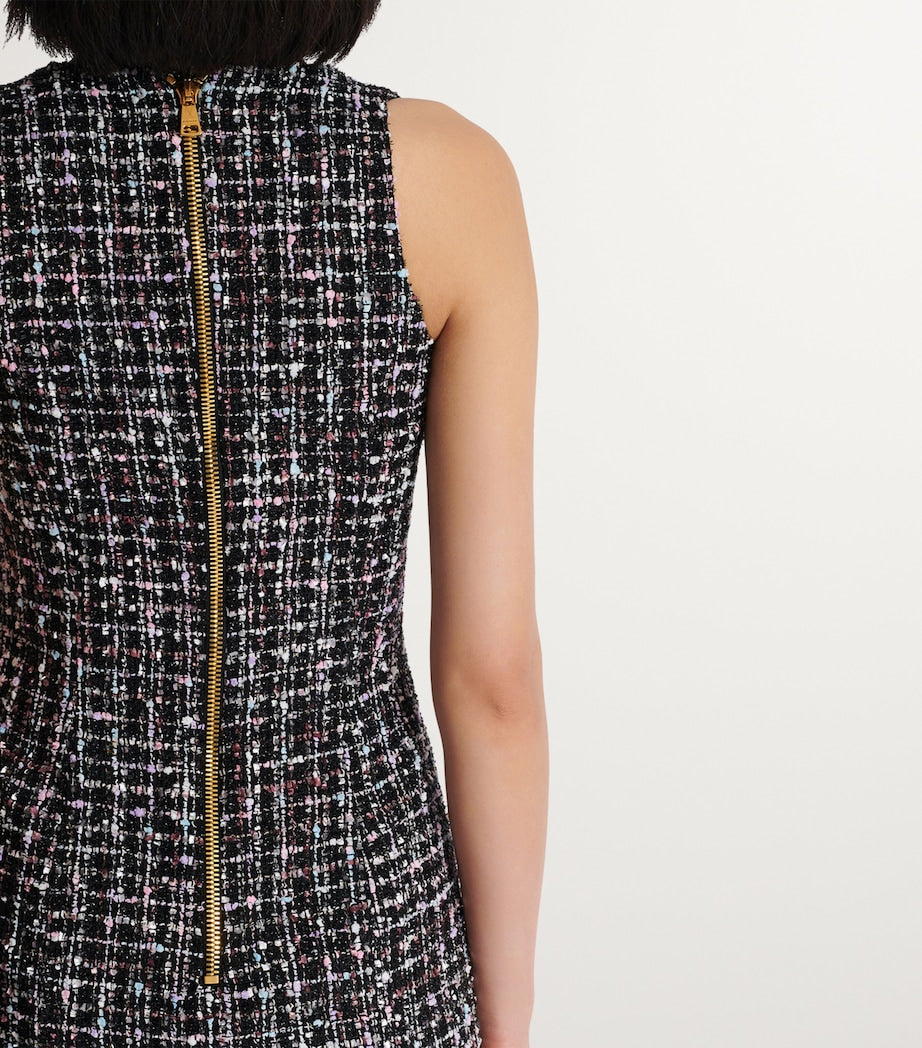 BALMAIN BUTTONED TWEED SHORT DRESS - BEYMEN