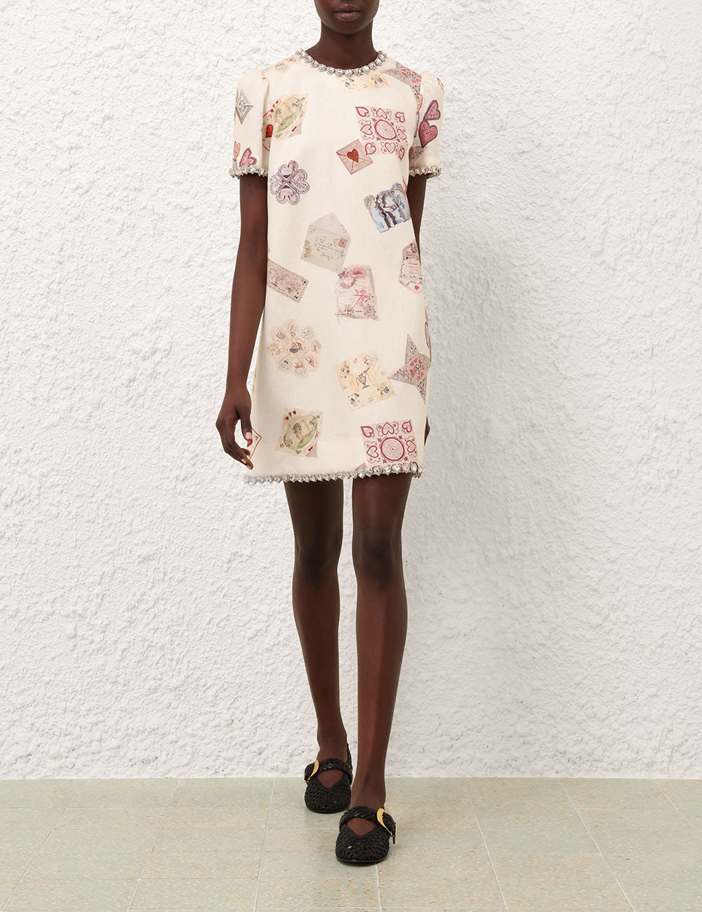 ZIMMERMAN HYPNOTIC JEWELLED SHIFT DRESS - BEYMEN