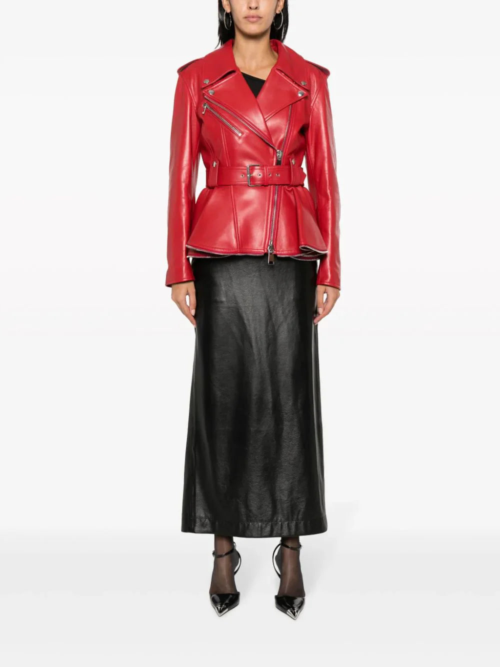 Alexander Mcqueen Peplum Biker Jacket